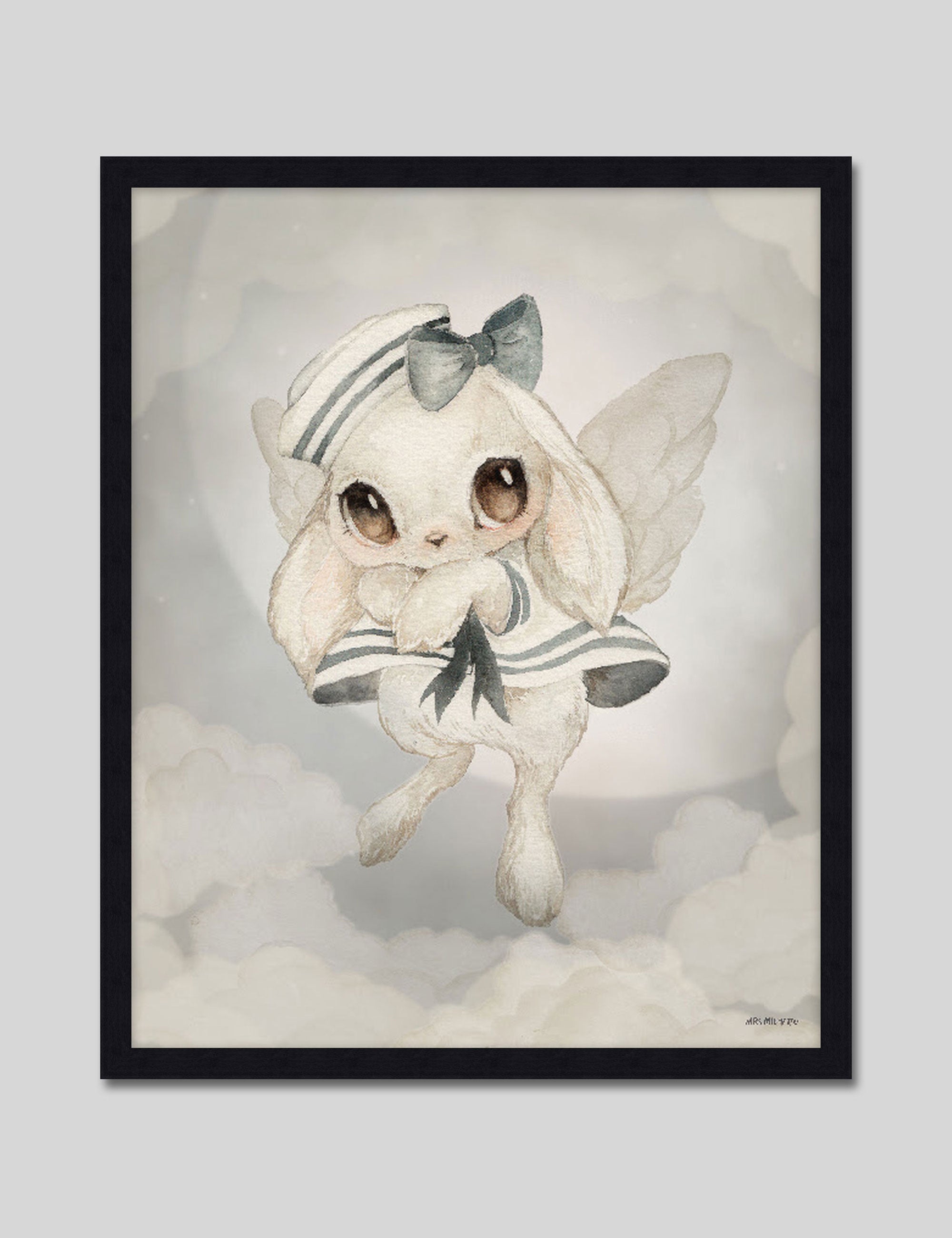 Miss Vega by Mrs Mighetto Art Print in Black Frame