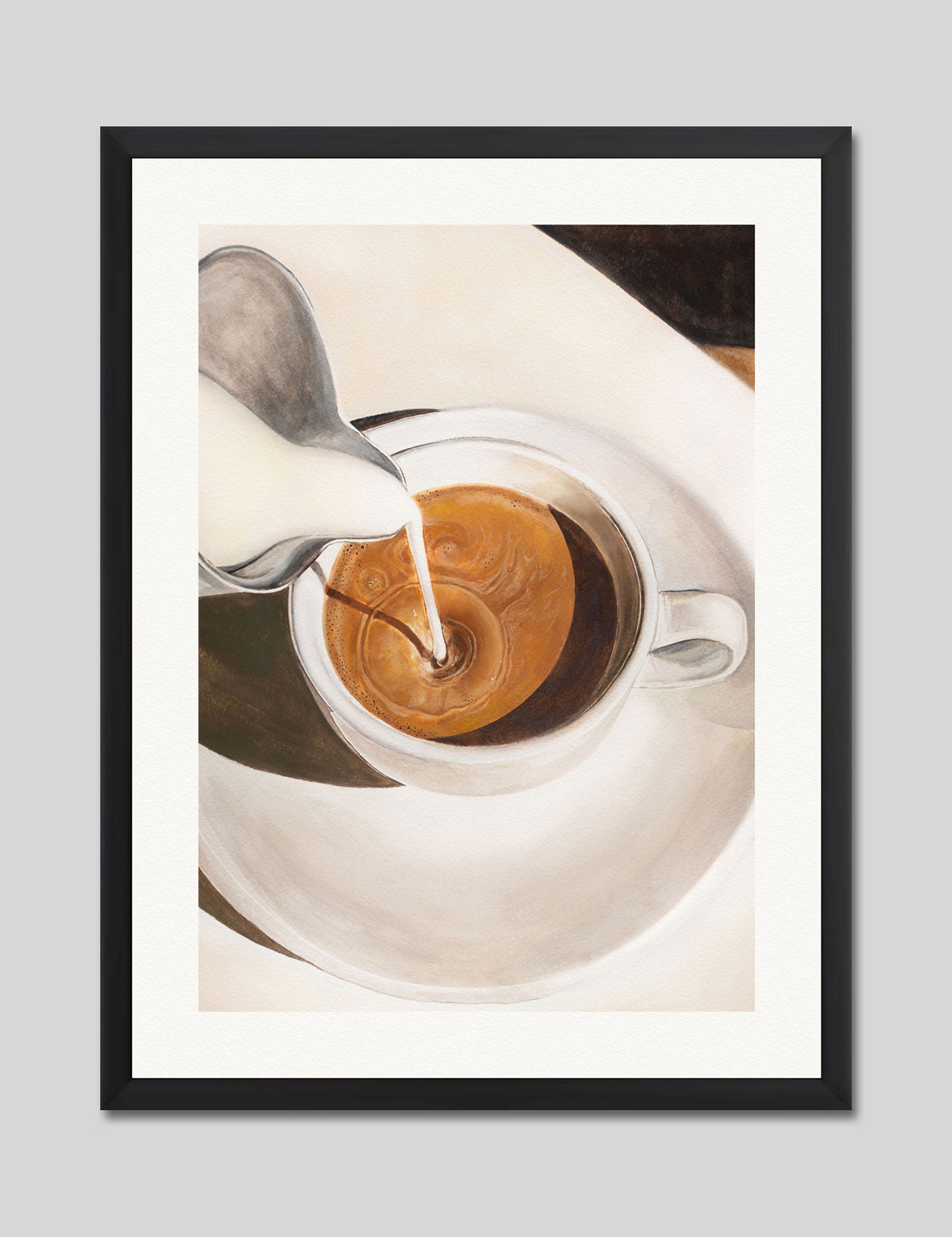 Morning Coffee by Julia Ockert Art Print in Black Frame