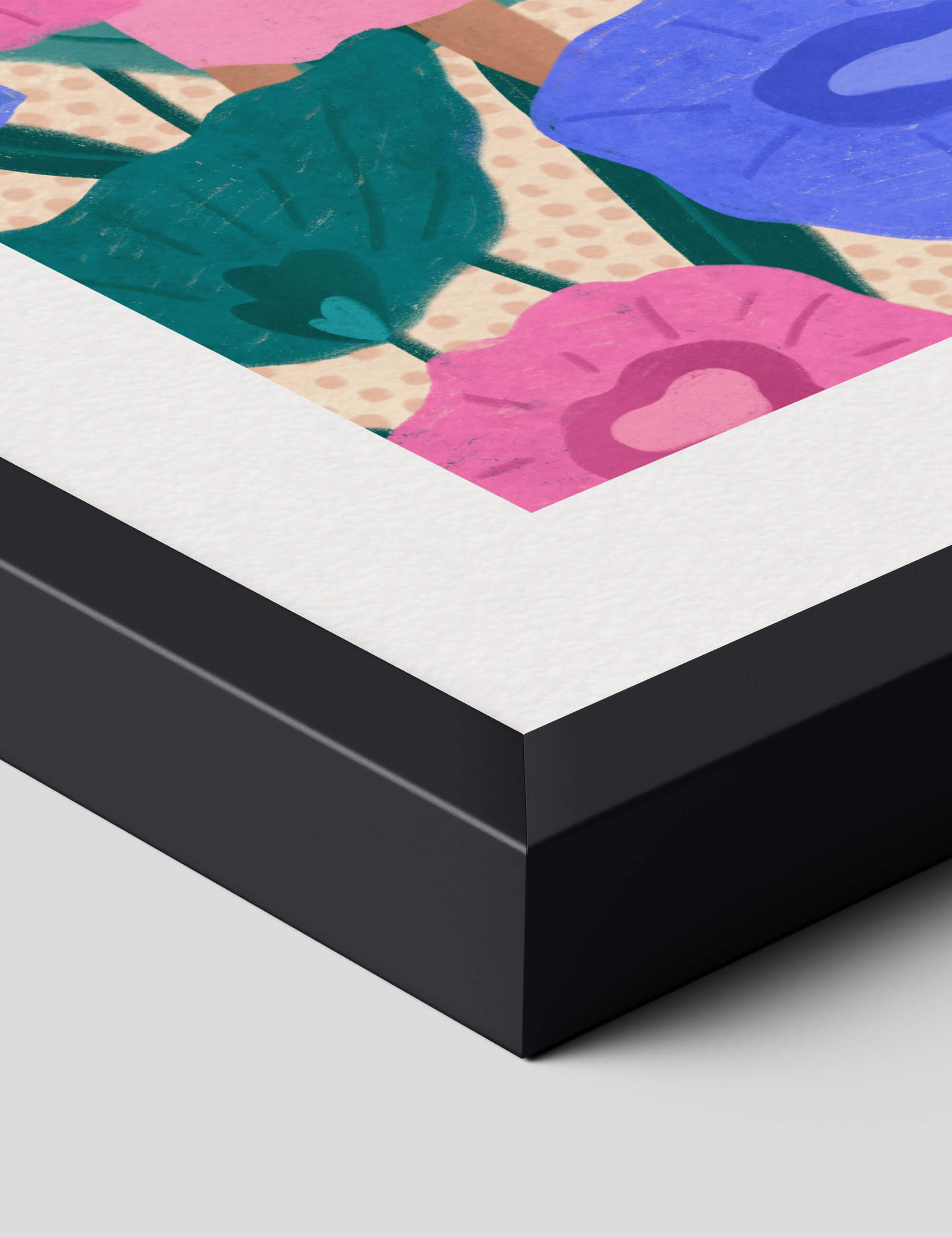 Mother and Daughters by Bea Müller Art Print in Black Frame