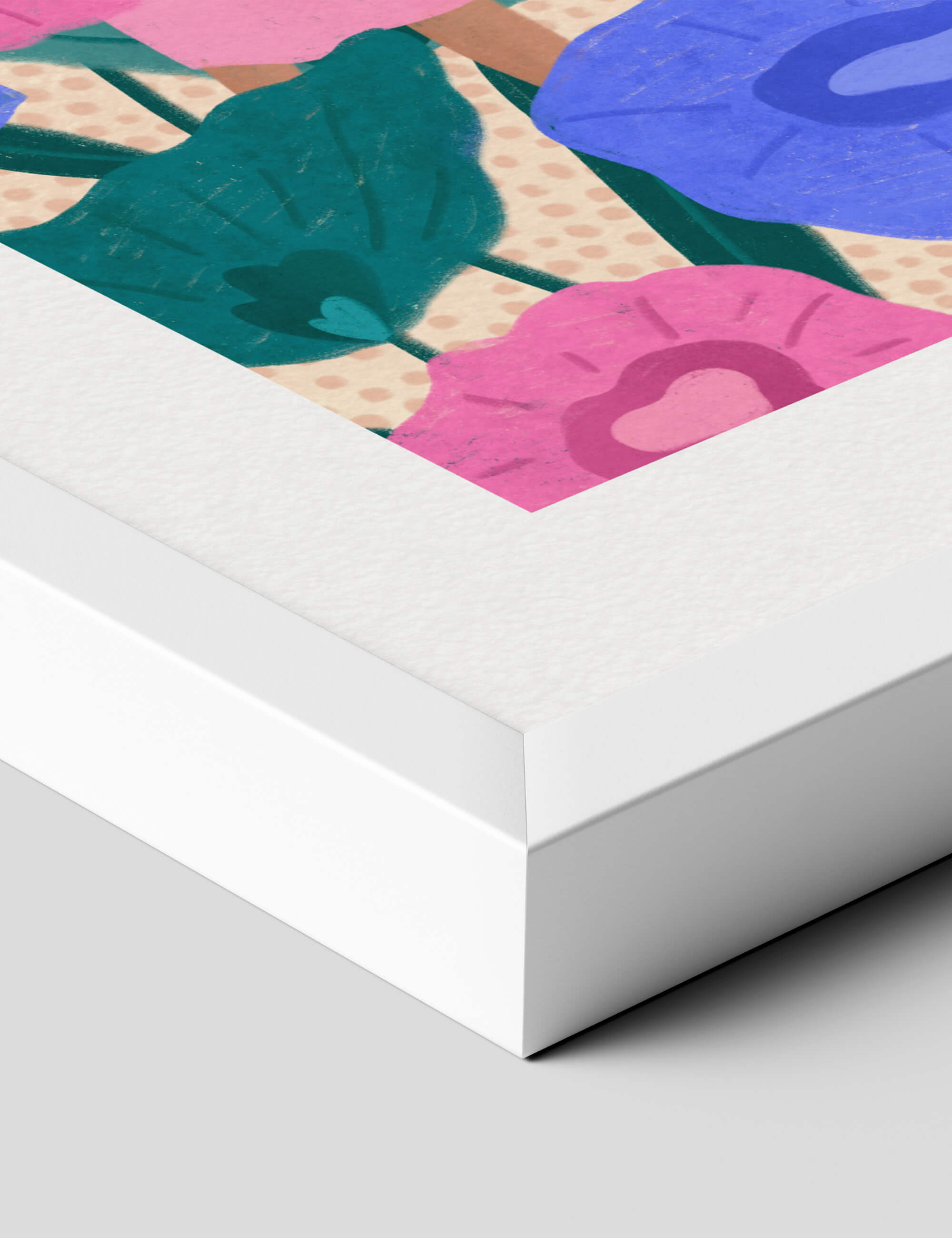 Mother and Daughters by Bea Müller Art Print in White Frame