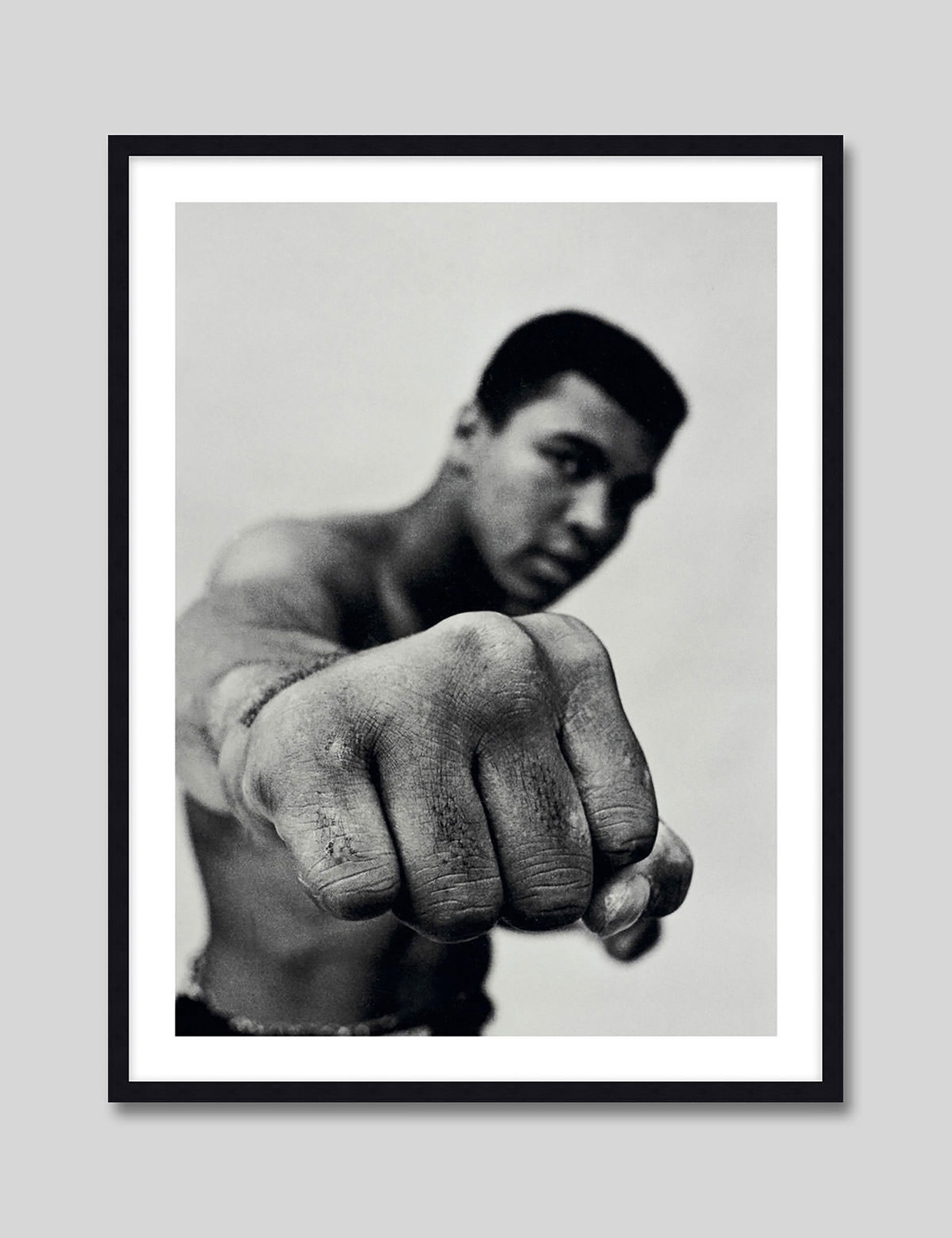 Muhammad Ali Fist Art Print in Black Frame