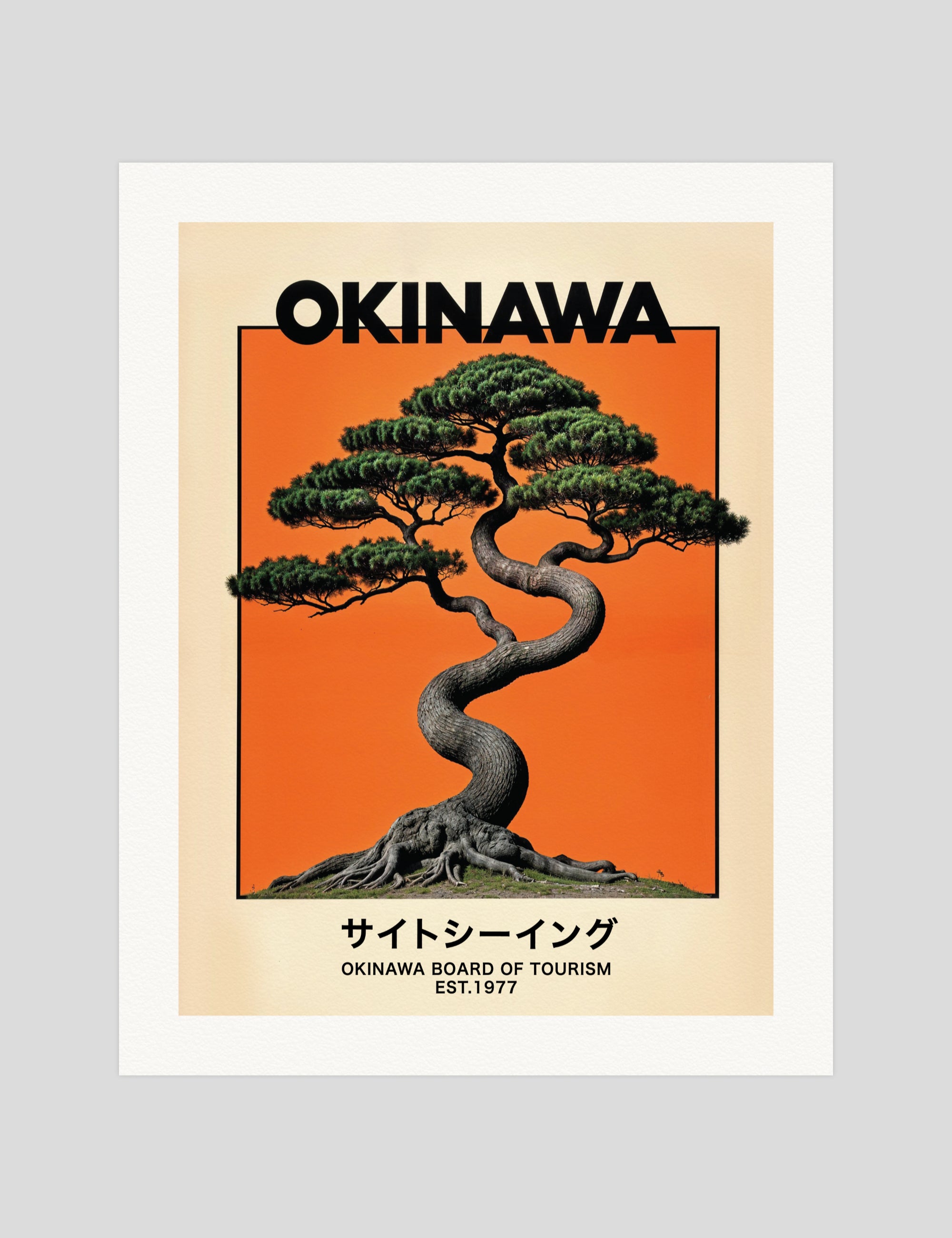 Okinawa gallery quality art print produced using 100% cotton rag textured art paper and pigment based archival inks in New Zealand.