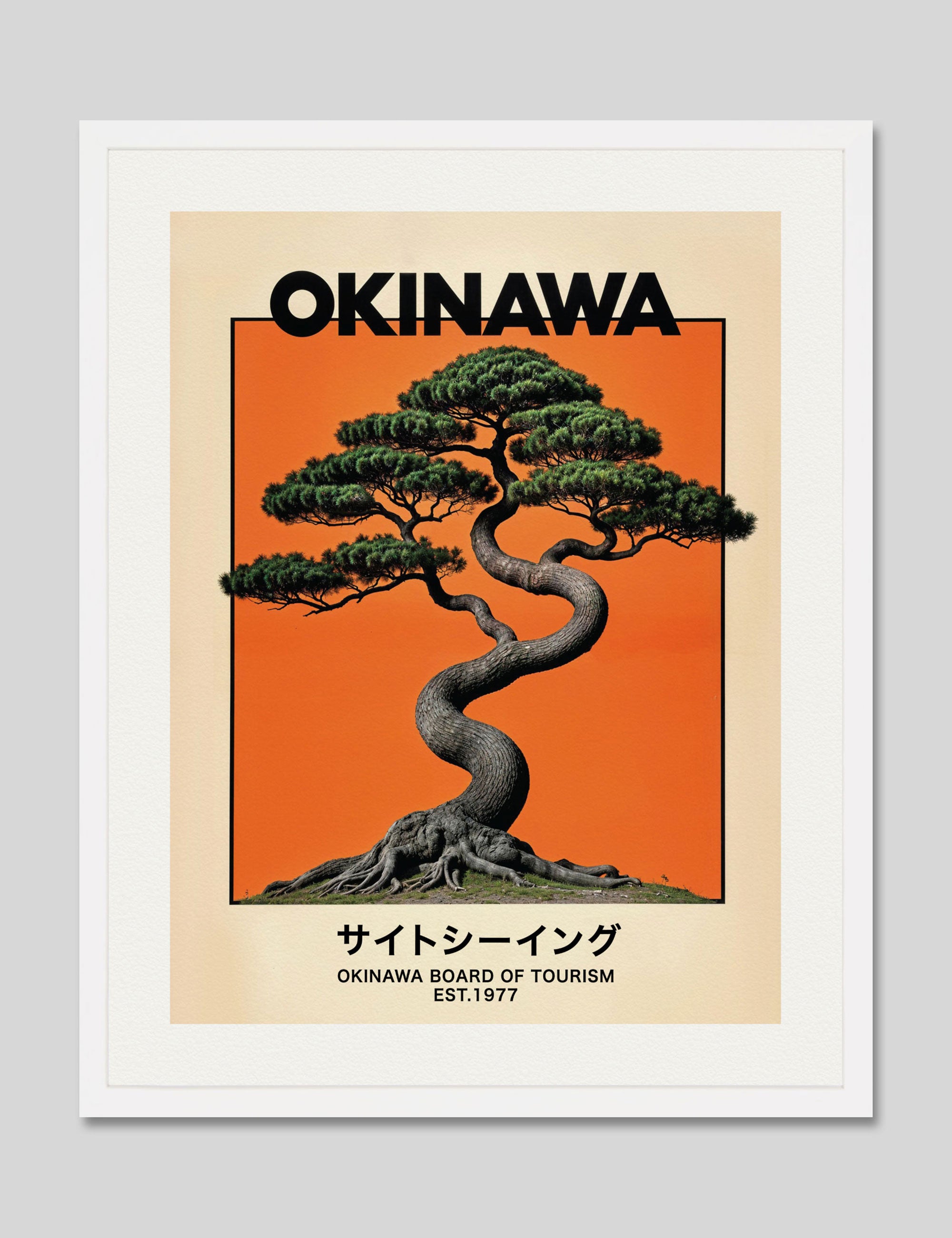 油彩画 【Okinawa at that time】F3 Okinawa_-_White_Frame_-