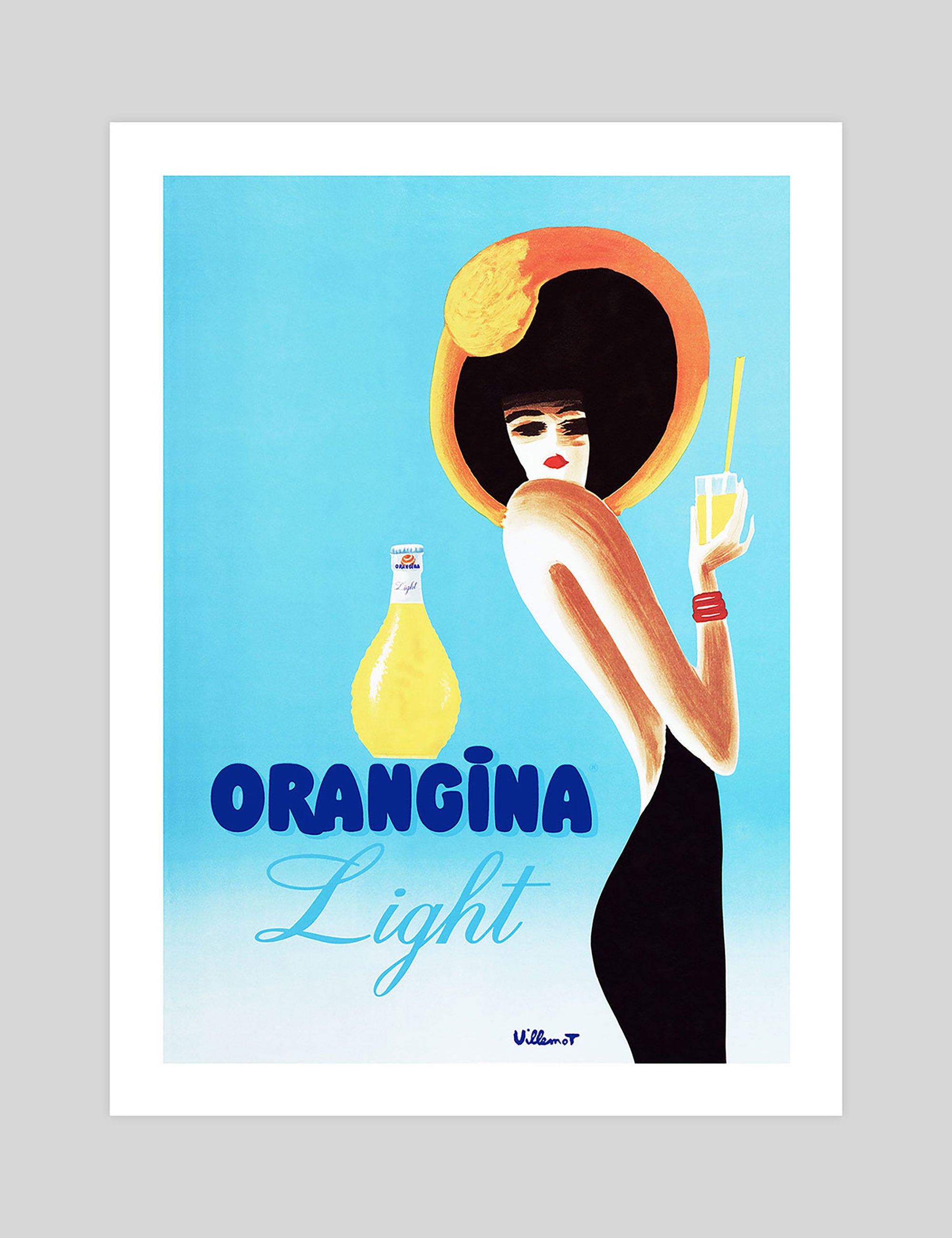 Orangina Light Vintage Poster by Bernard Villemot | Pop Motif