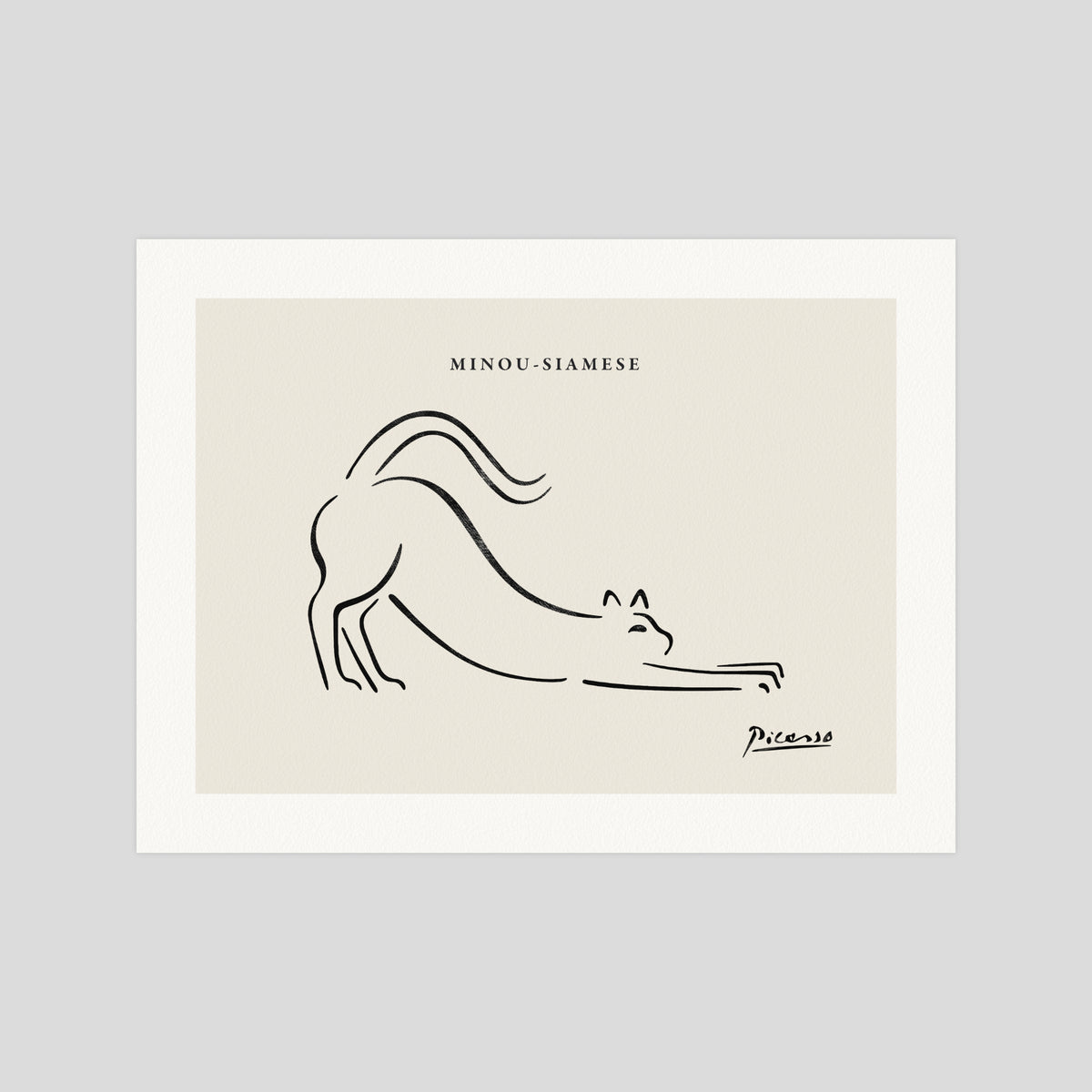 Pablo Picasso Minou Siamese gallery quality art print produced using 100% cotton rag textured art paper and pigment based archival inks in New Zealand.