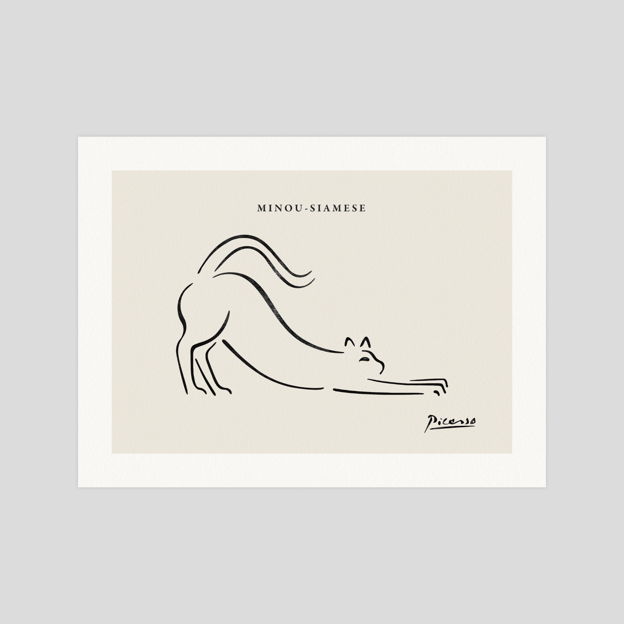 Pablo Picasso Minou Siamese gallery quality art print produced using 100% cotton rag textured art paper and pigment based archival inks in New Zealand.
