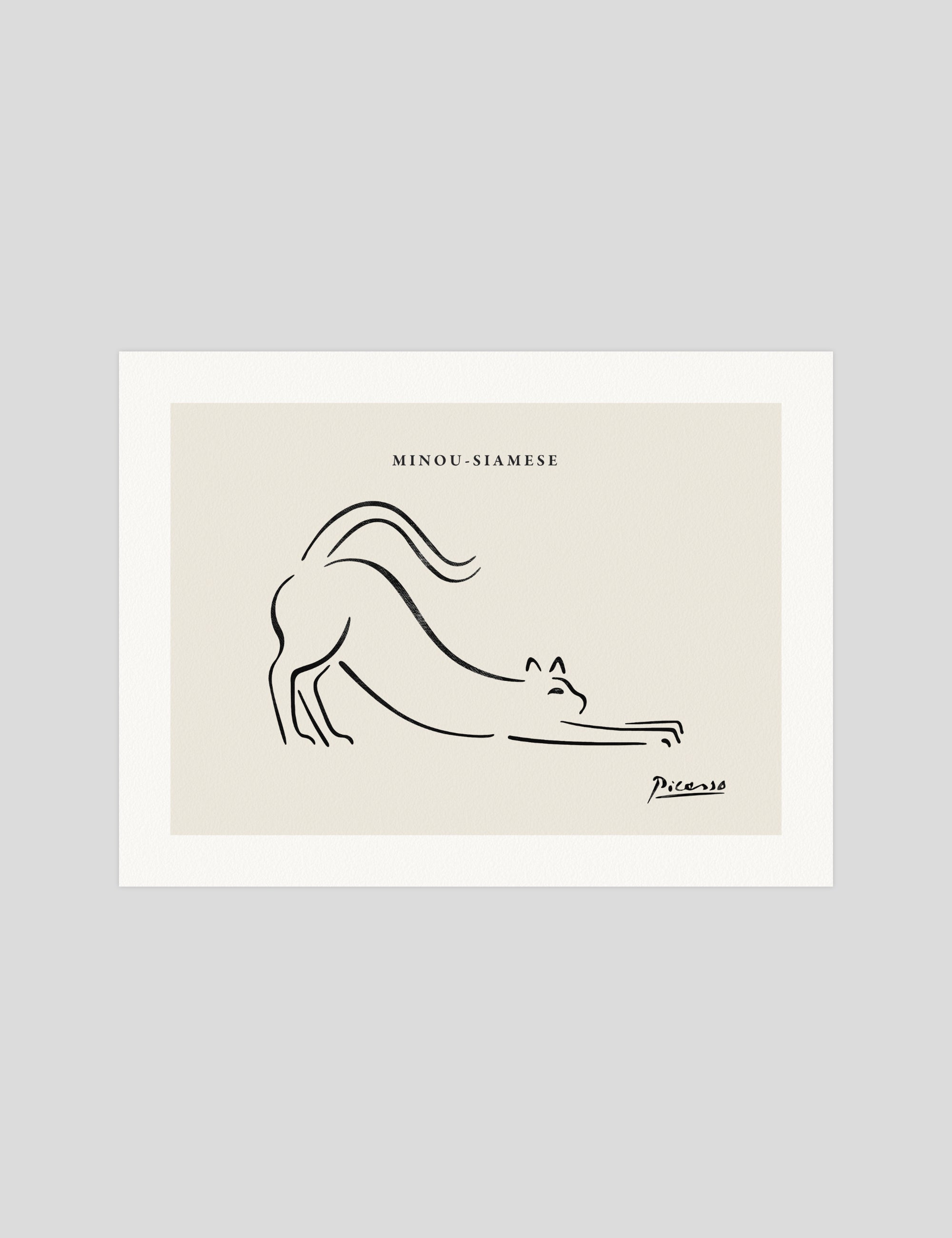 Pablo Picasso Minou Siamese gallery quality art print produced using 100% cotton rag textured art paper and pigment based archival inks in New Zealand.