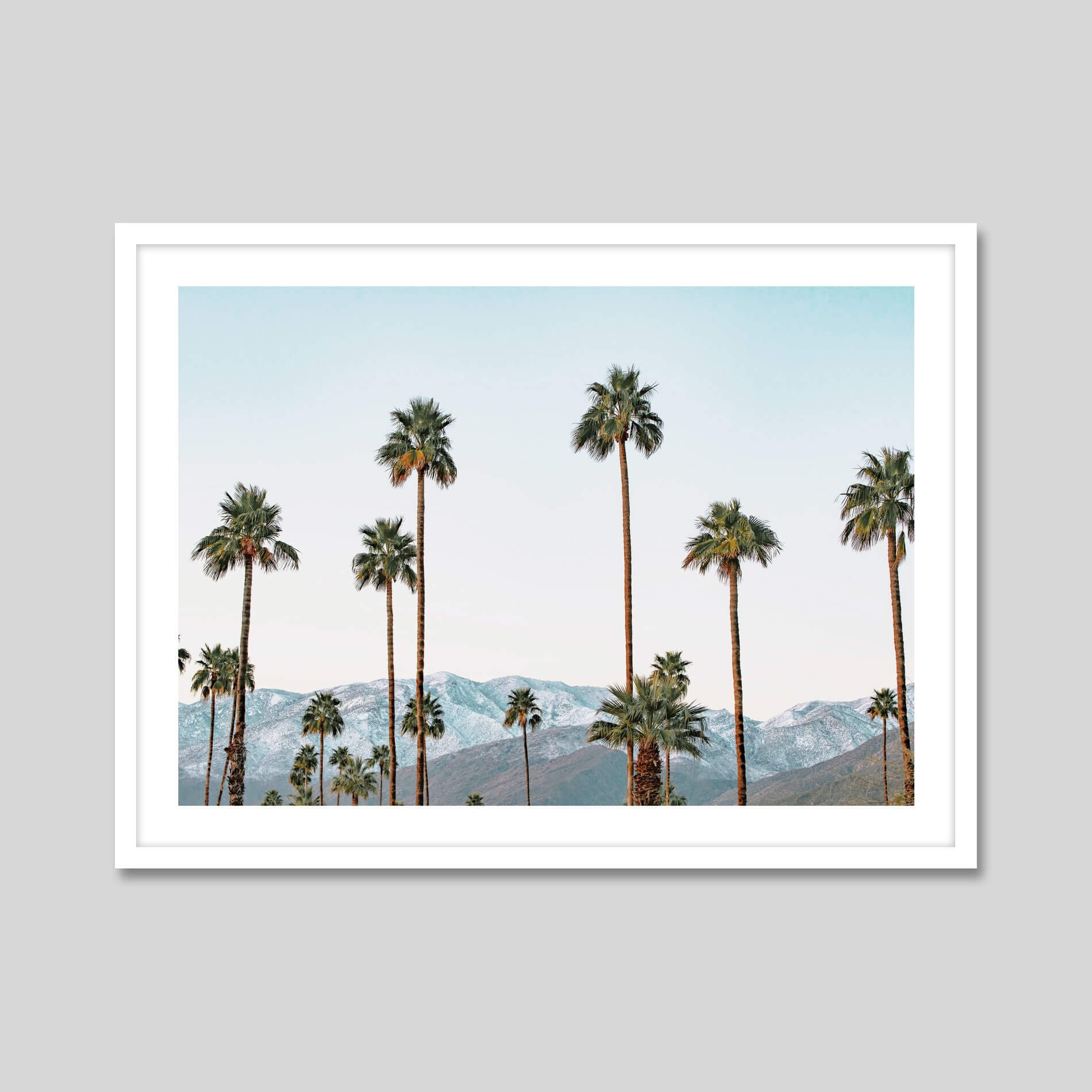 『A Tale of Palm Trees.*』シーグラスアート Los Angeles Downtown Park View with Palm Trees