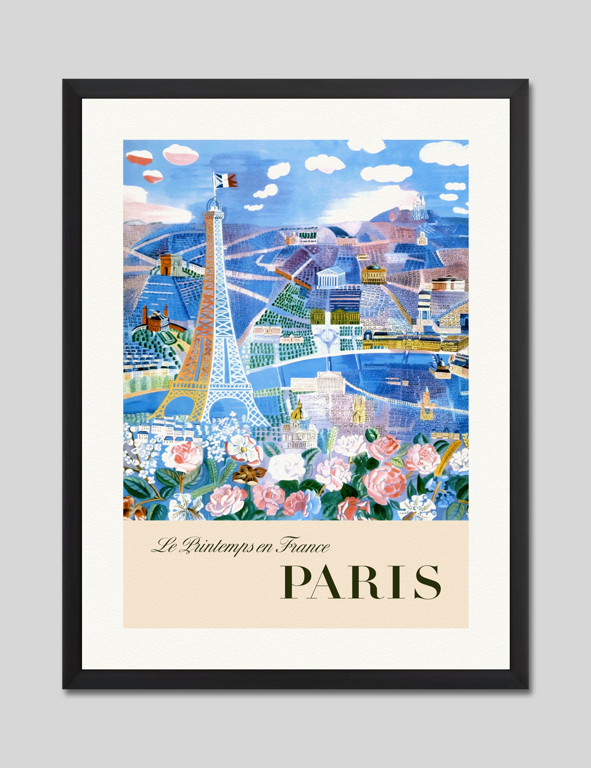 Le Printemps en France by Raoul Dufy Art Print in Black Frame