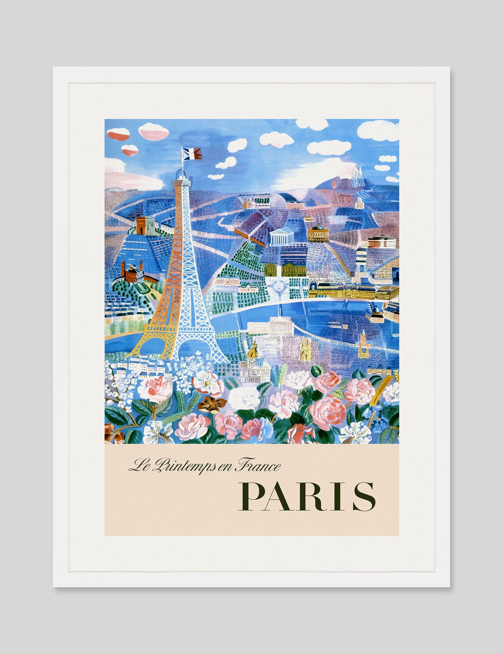 Le Printemps en France by Raoul Dufy Art Print in White Frame