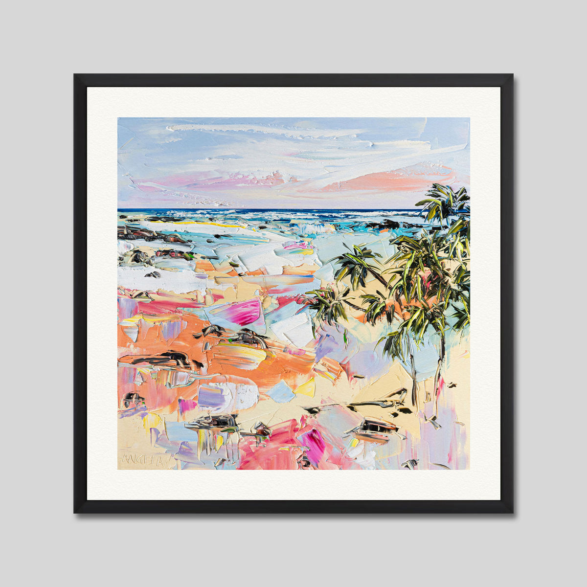 Past and Present by Angela Hackey Art Print in Black Frame