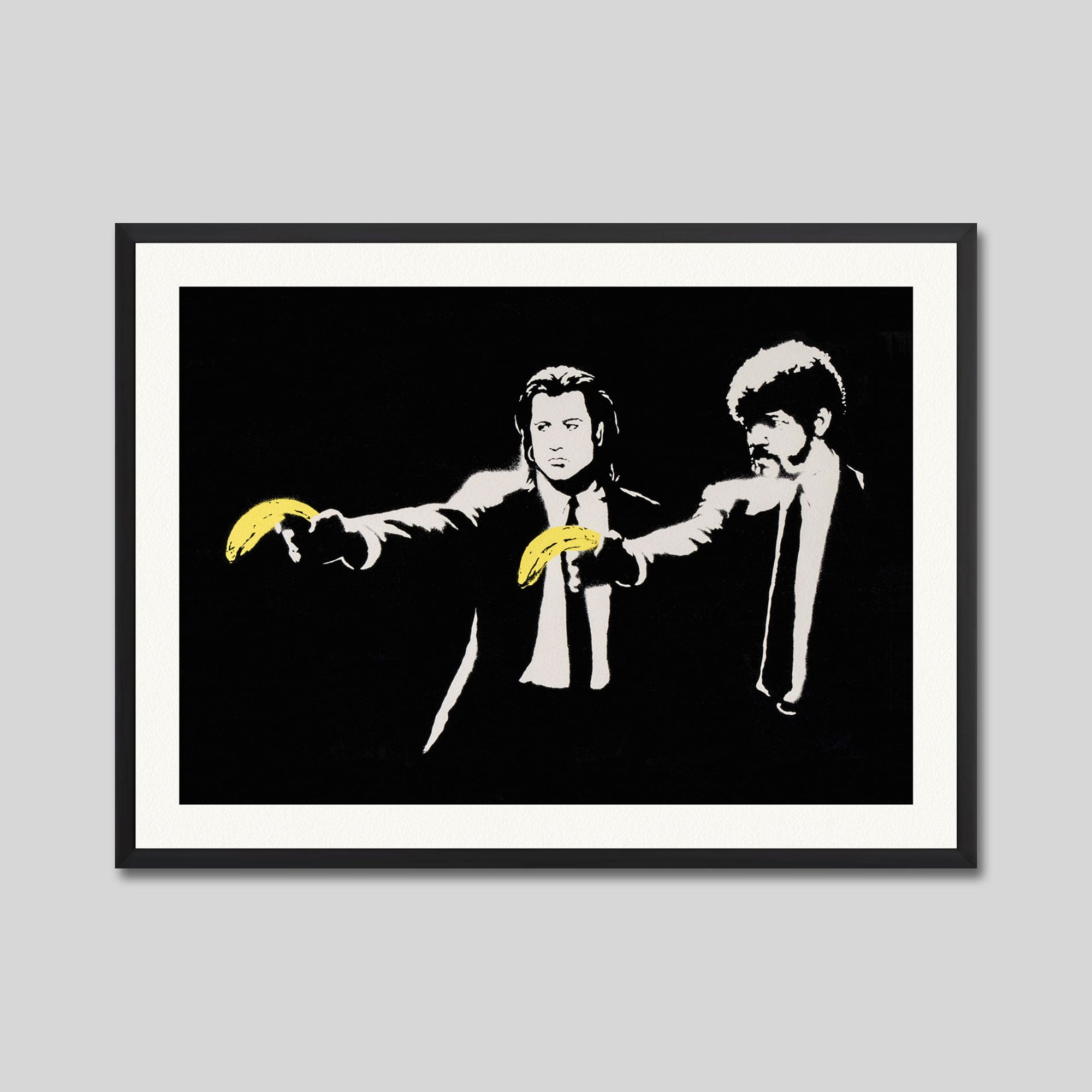 Peel Fiction by Banksy Art Print in Black Frame