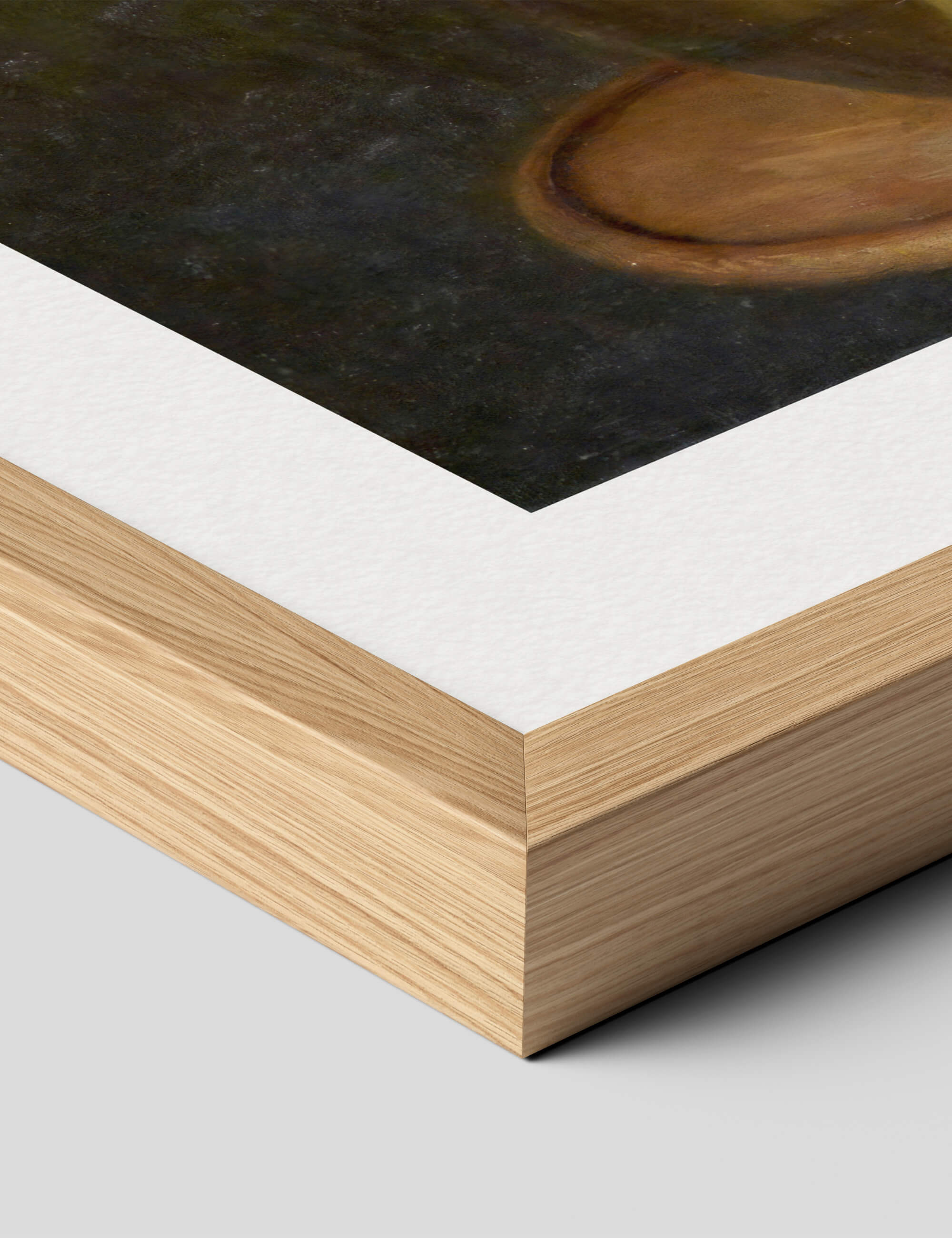 Peonies in a Round Glass Vase by Henri Fantin-Latour Art Print in Natural Frame