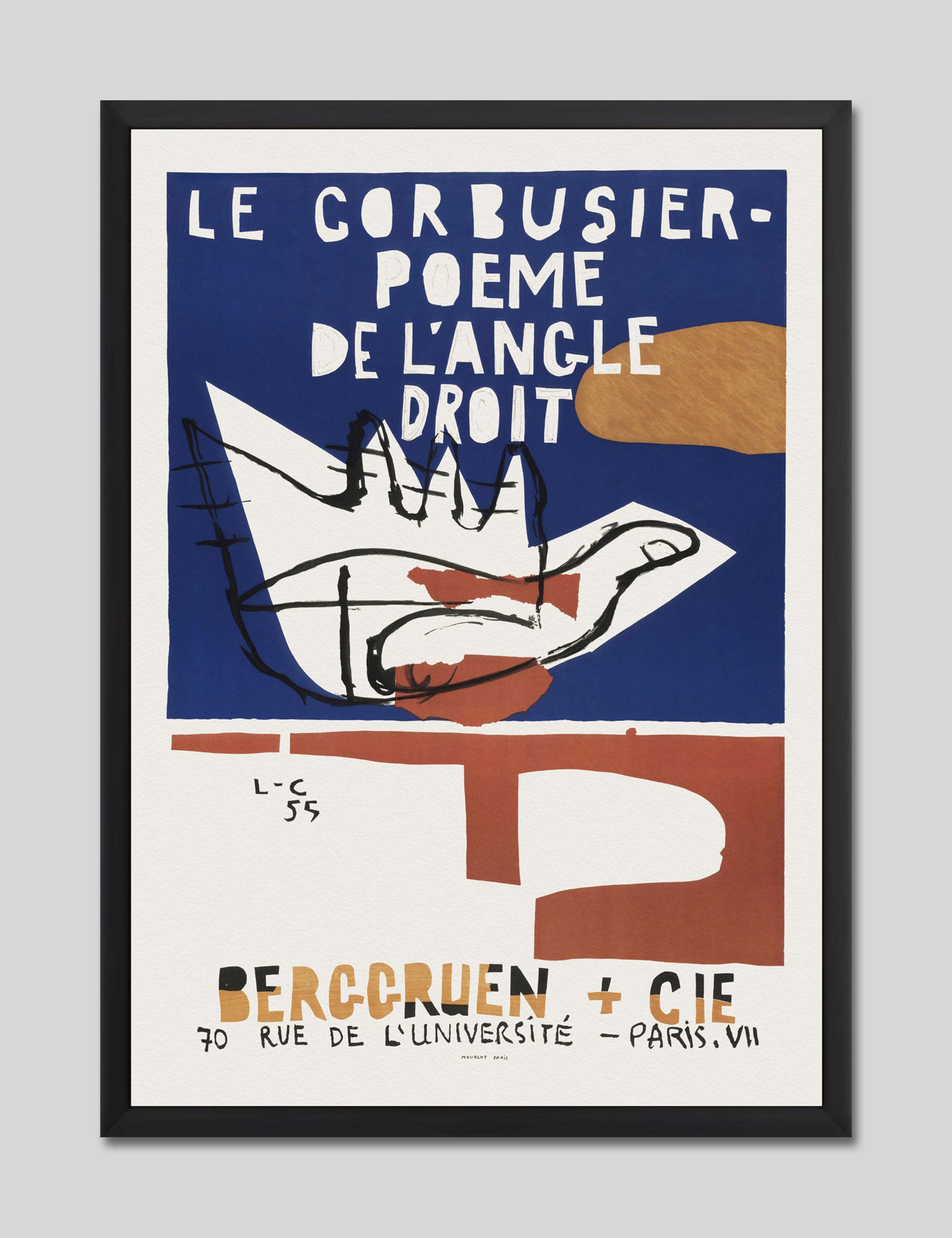Poeme de L'Angle Droit by Le Corbusier Art Print in Black Frame