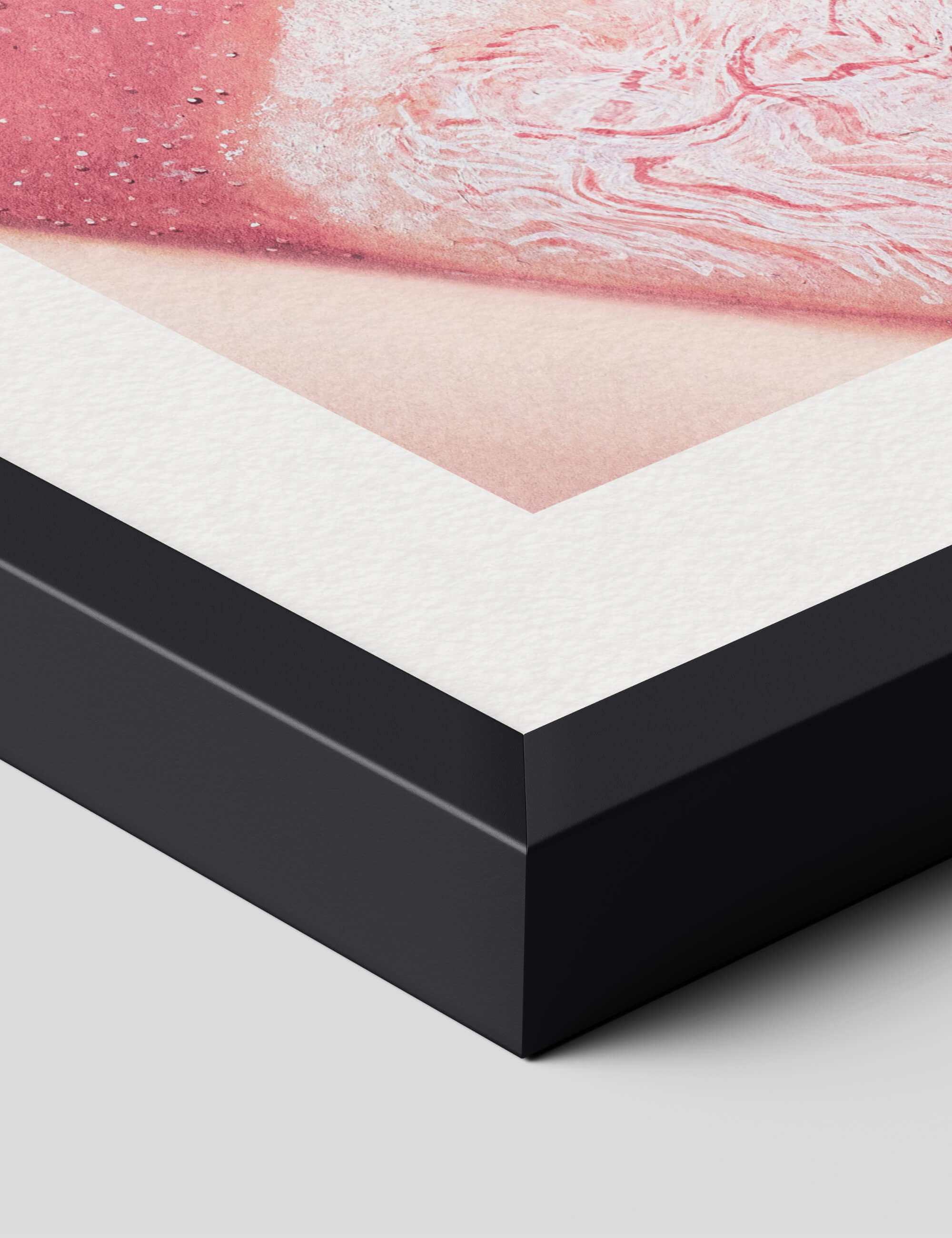 Retro Pink Bath by Julia Ockert Art Print in Black Frame