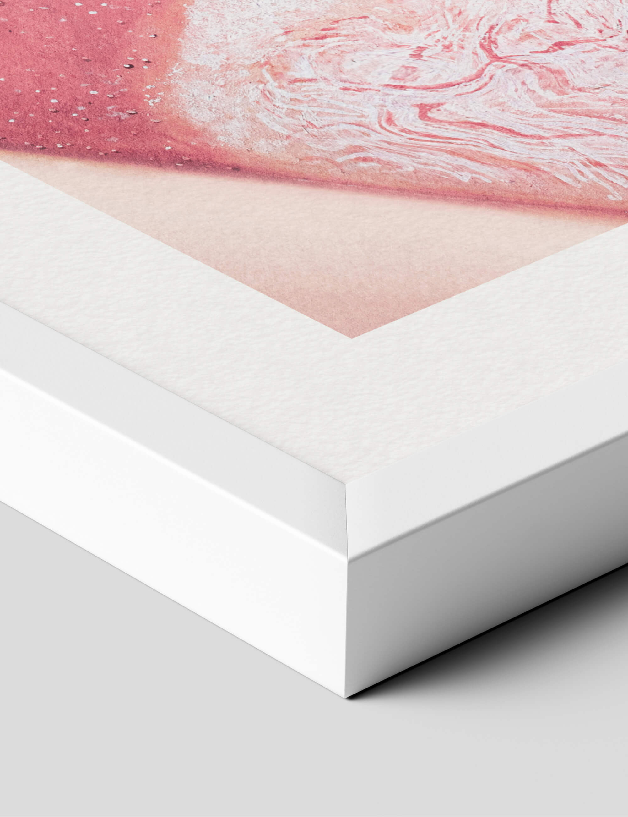 Retro Pink Bath by Julia Ockert Art Print in White Frame