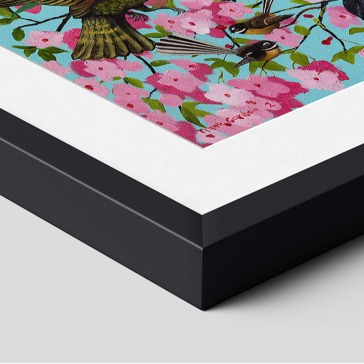 Sakura by Frank Gordon Art Print in Black Frame