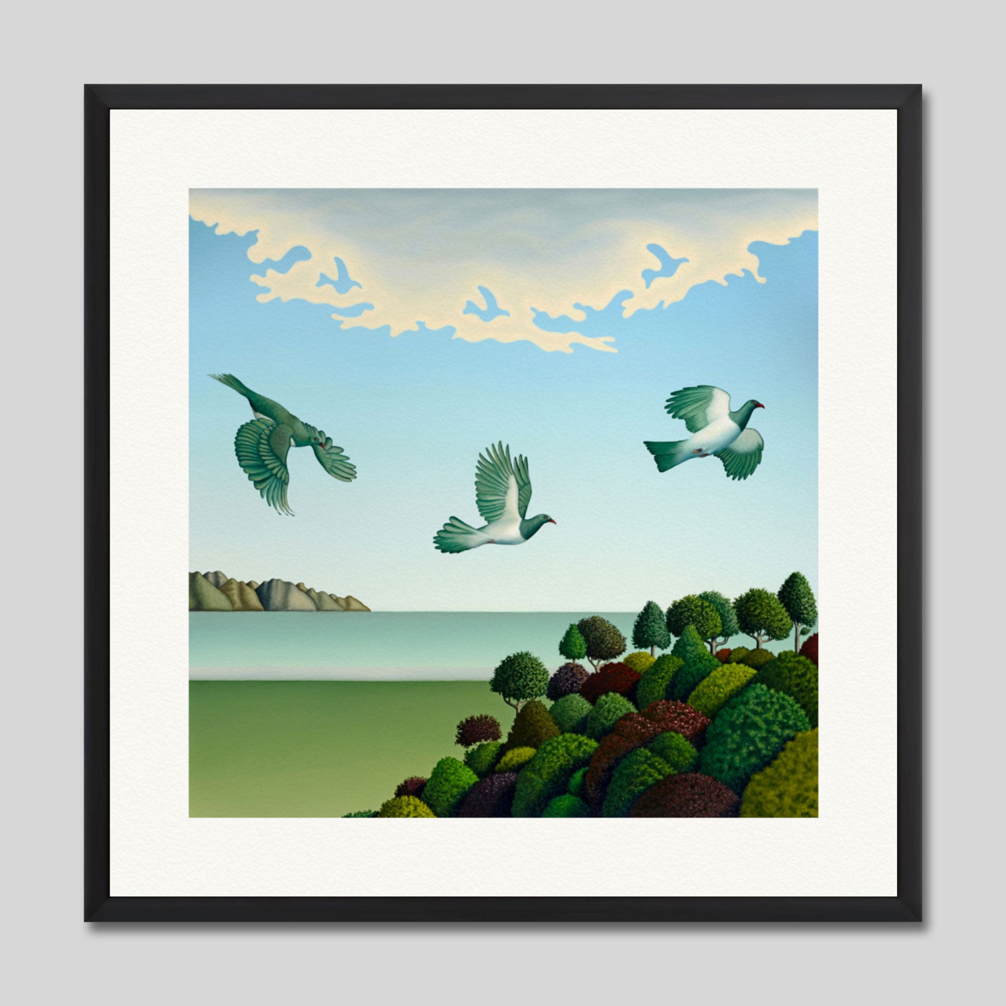 Swoop by Hamish Allan Art Print in Black Frame
