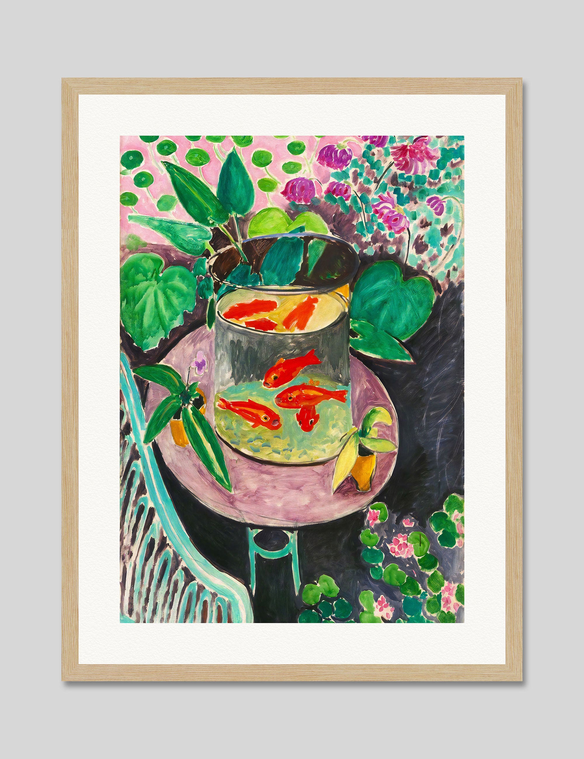 Goldfish by Henri Matisse Art Print in Natural Frame