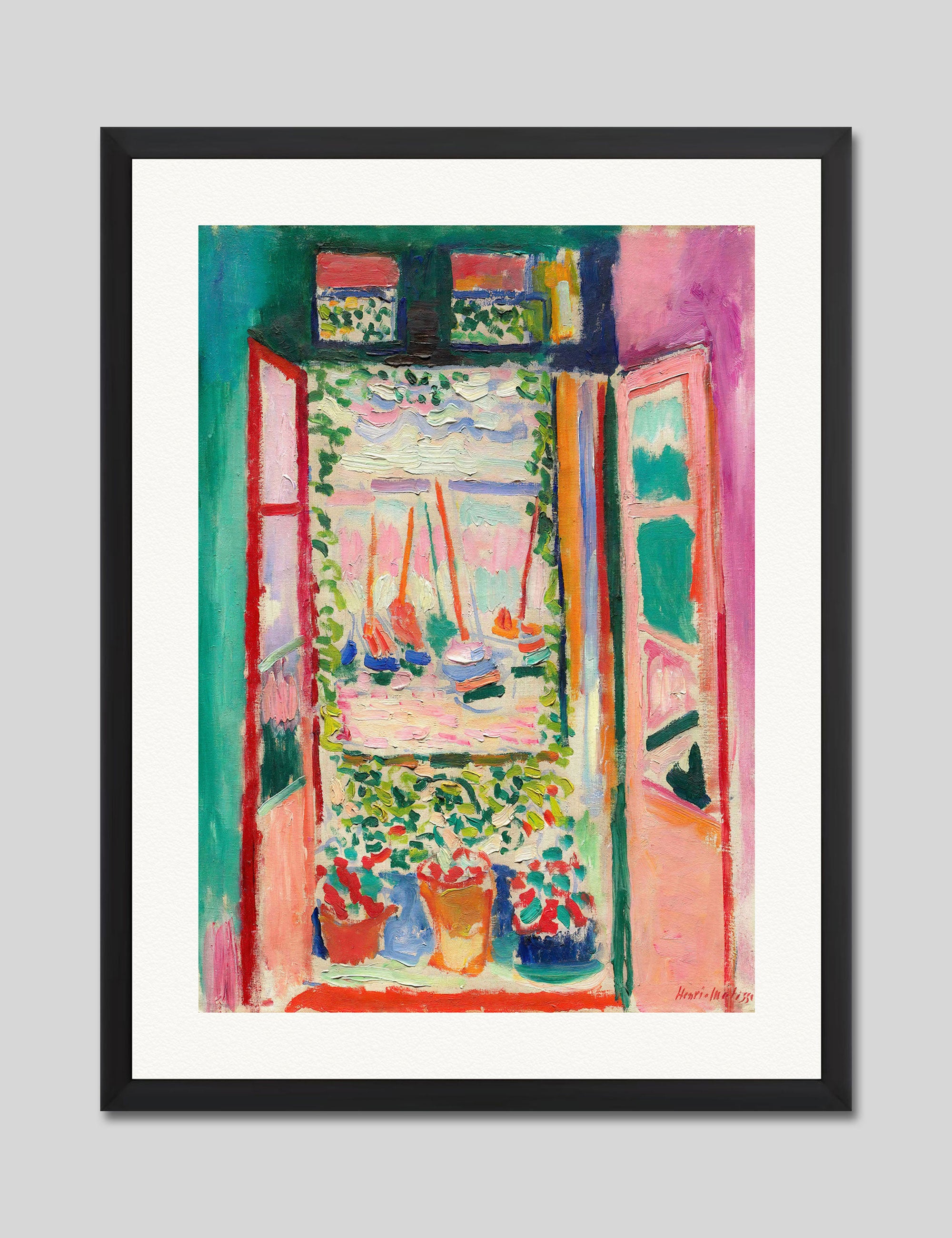 The Open Window by Henri Matisse Art Print in Black Frame