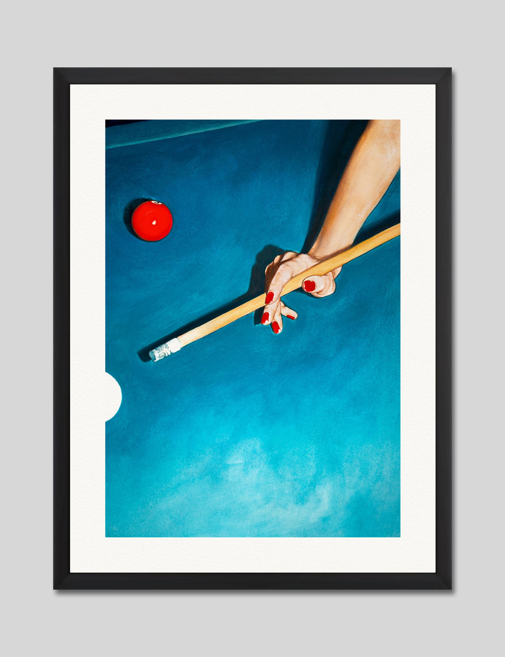 The Pool Table by Julia Ockert Art Print in Black Frame