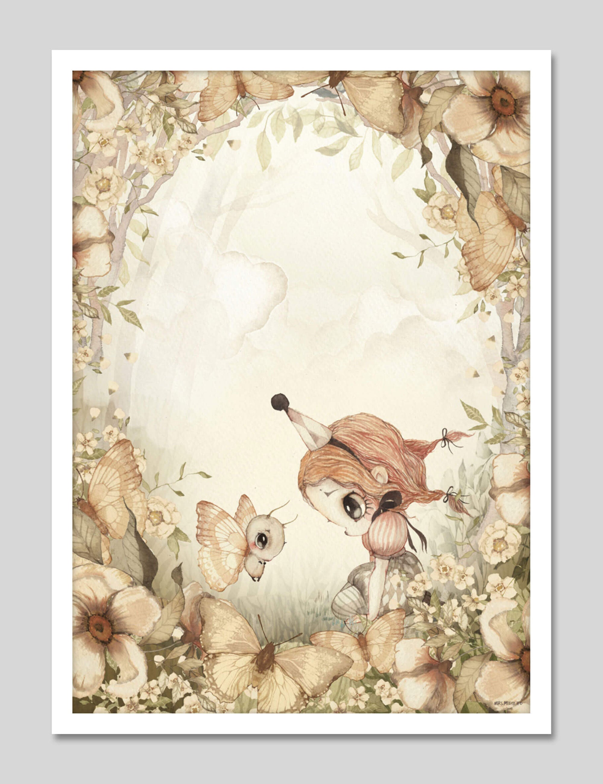 The Rose Forest by Mrs Mighetto Art Print in White Frame