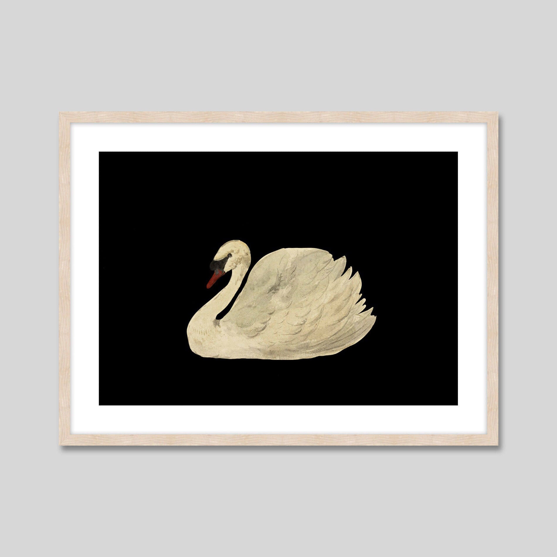 Swan Totem Animal Boho Wall Art Fine Art Print From 