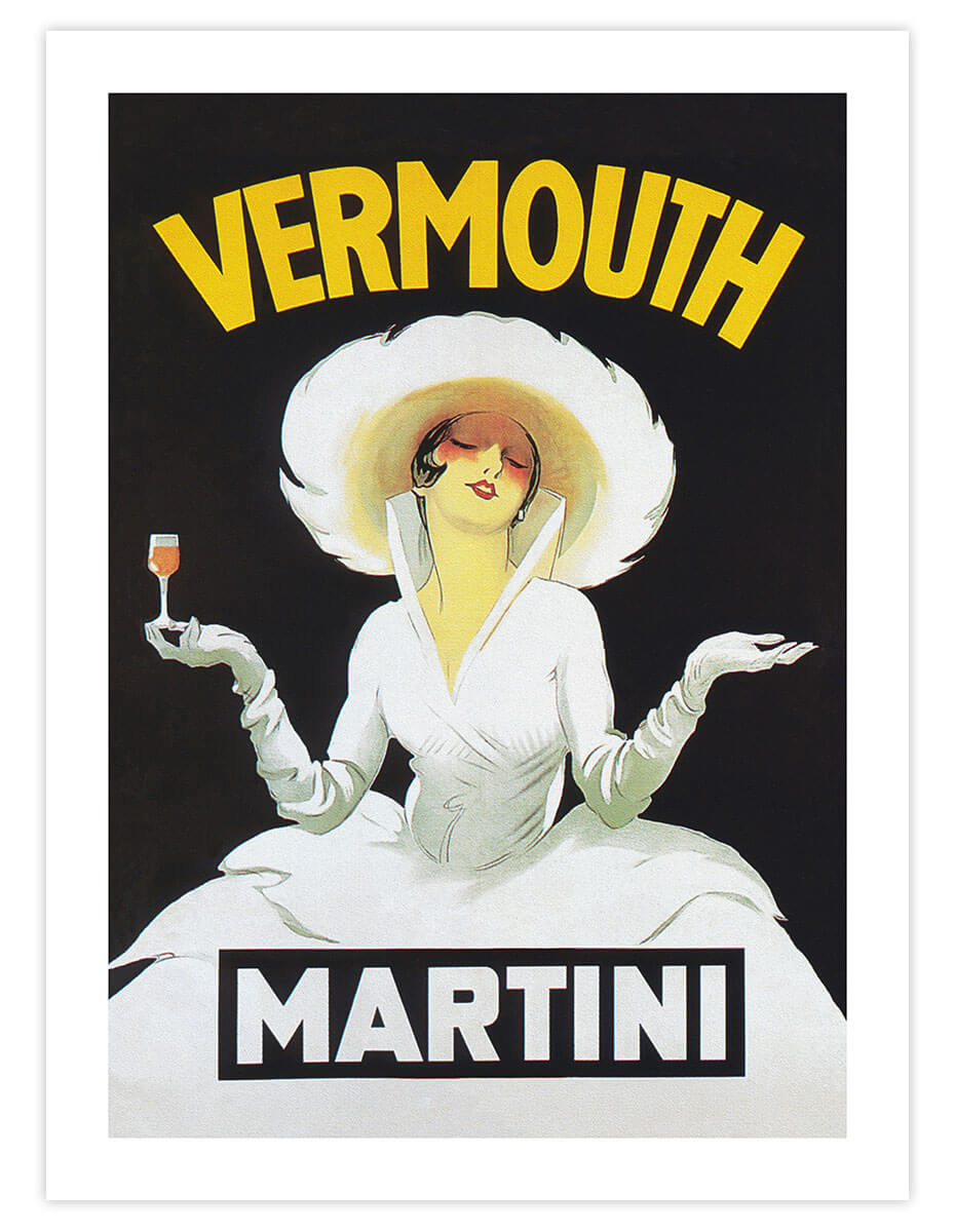 Vermouth Martini 20 x 16アートプリントポスター1920 's Nostalgia