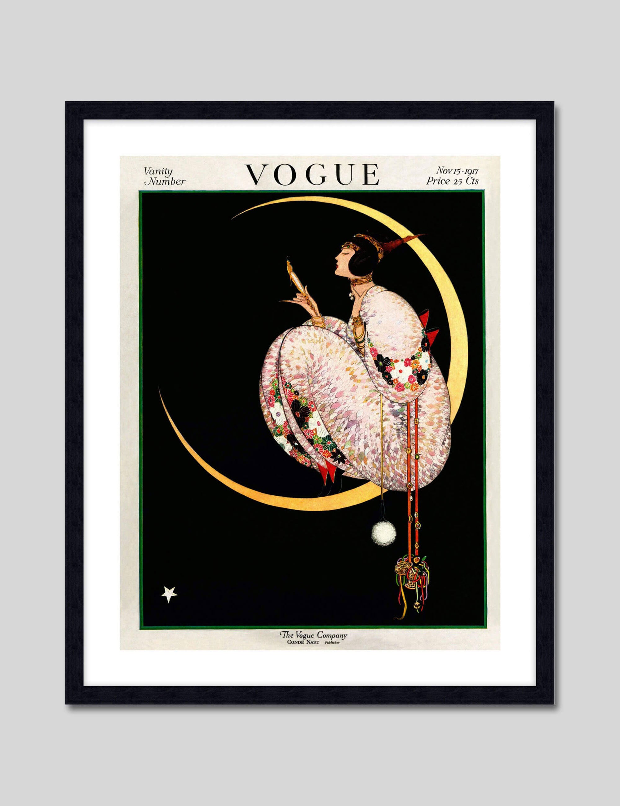 Vogue Vintage hotsell Original Glass Framed Cover July 15th, 1916 Featuring Carrying A B