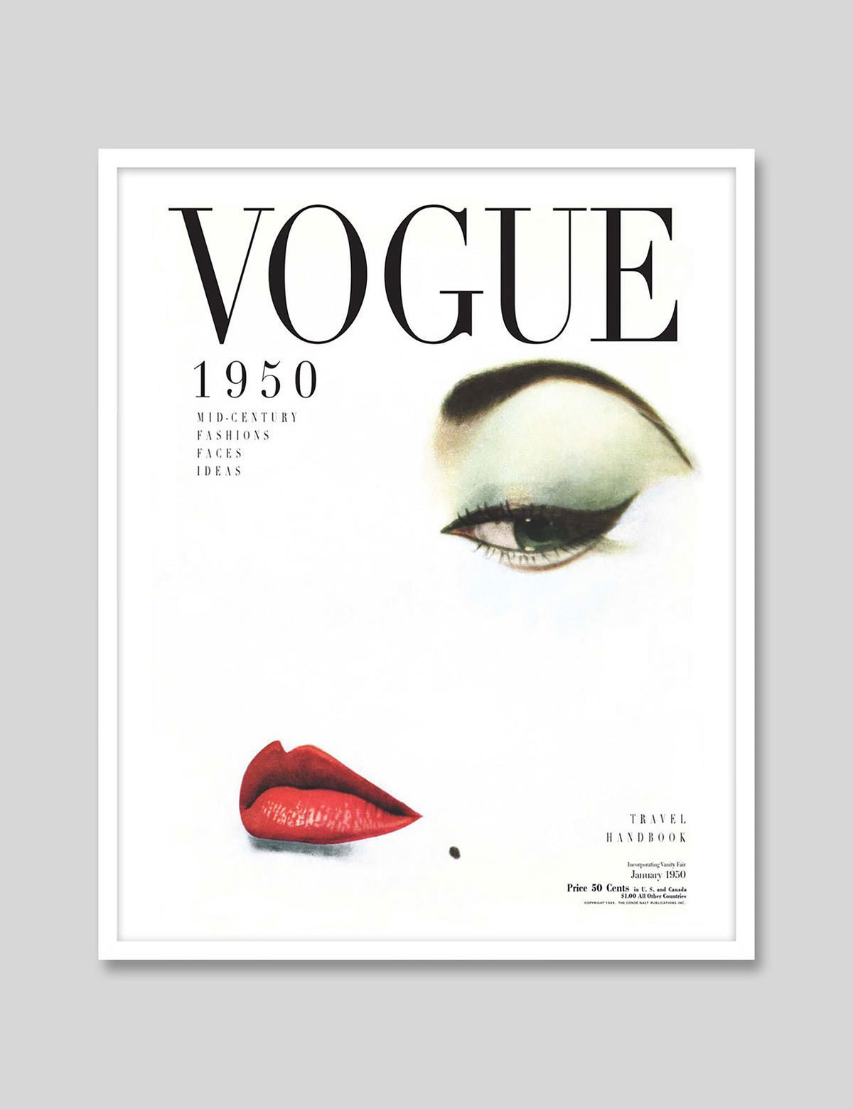 Vintage Vogue Cover 1950 discount Eye and