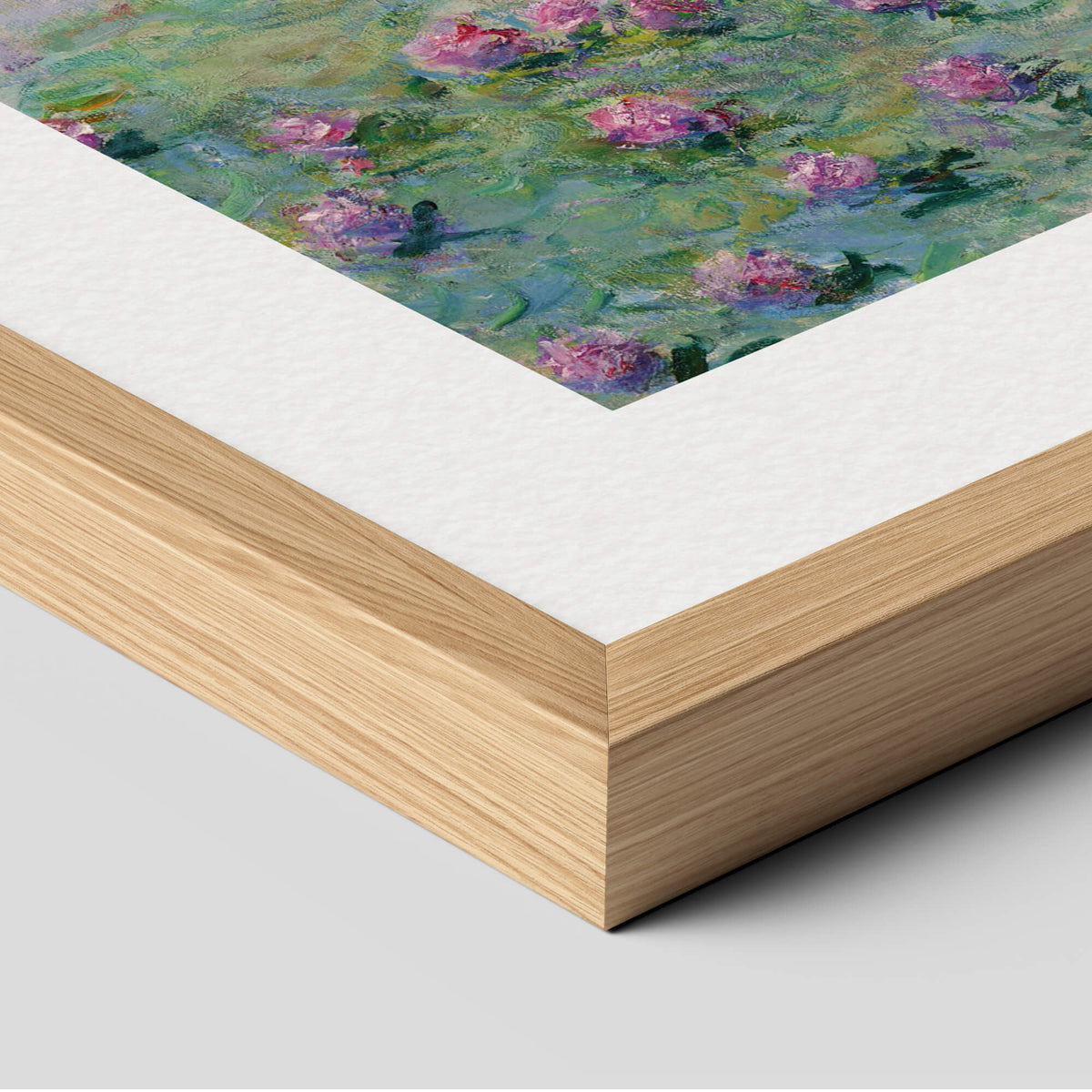 Water-Lilies, Setting Sun by Claude Monet Art Print in Natural Frame