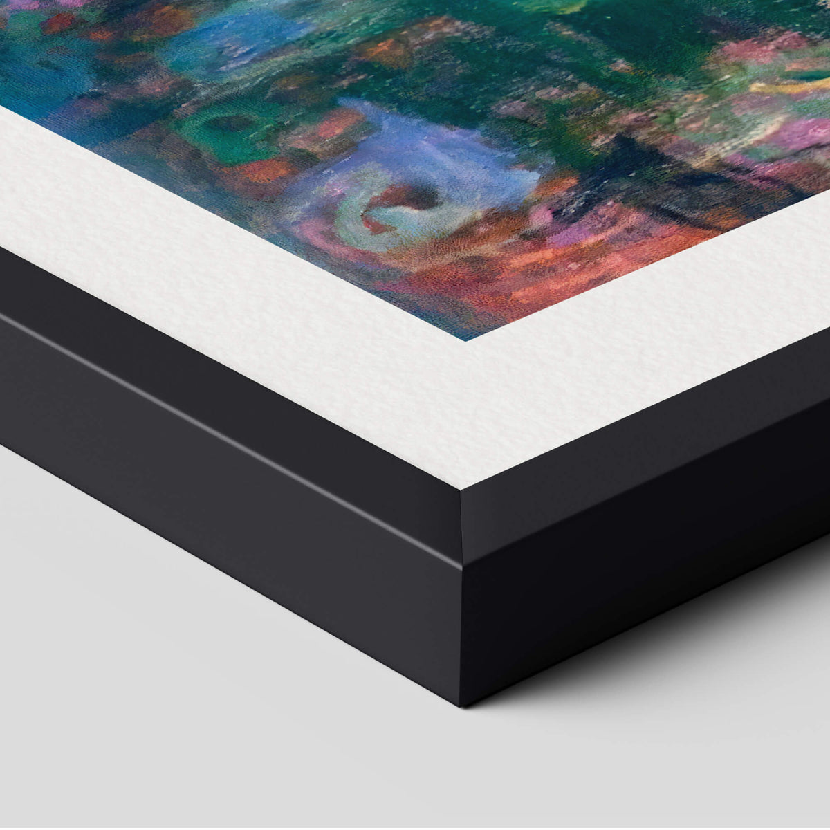 Water-Lilies by Claude Monet Art Print in Black Frame