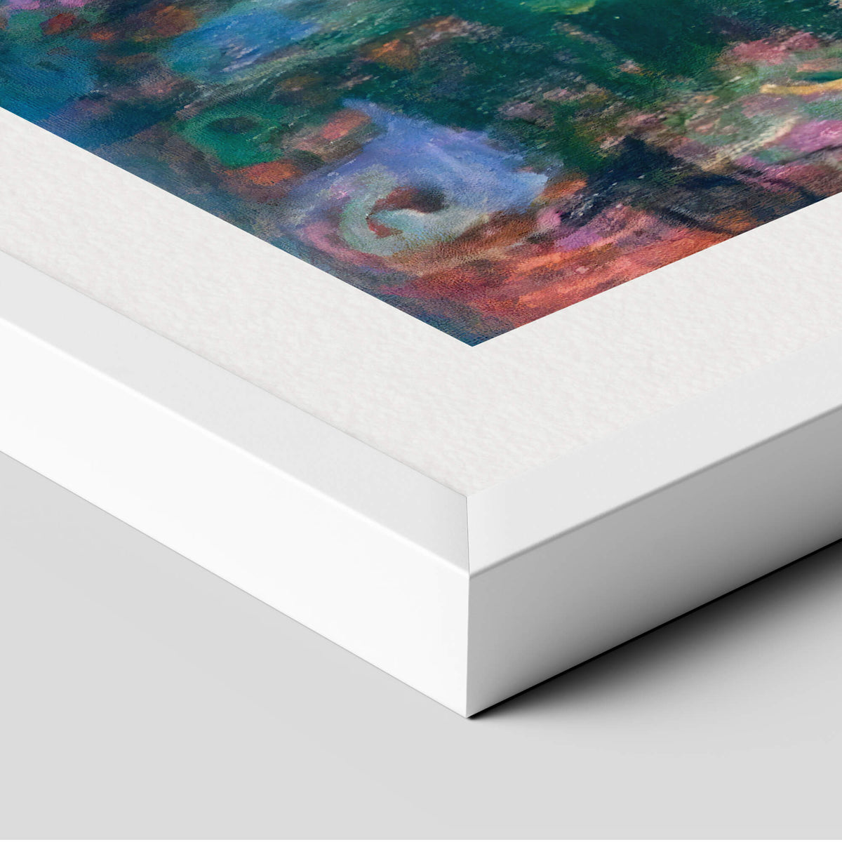 Water-Lilies by Claude Monet Art Print in White Frame