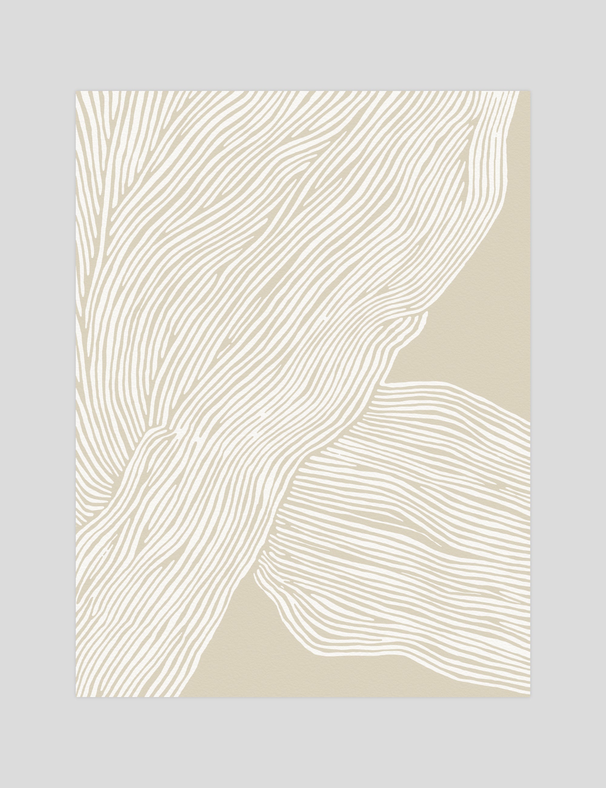 Wavy Lines gallery quality art print produced using 100% cotton rag textured art paper and pigment based archival inks in New Zealand.