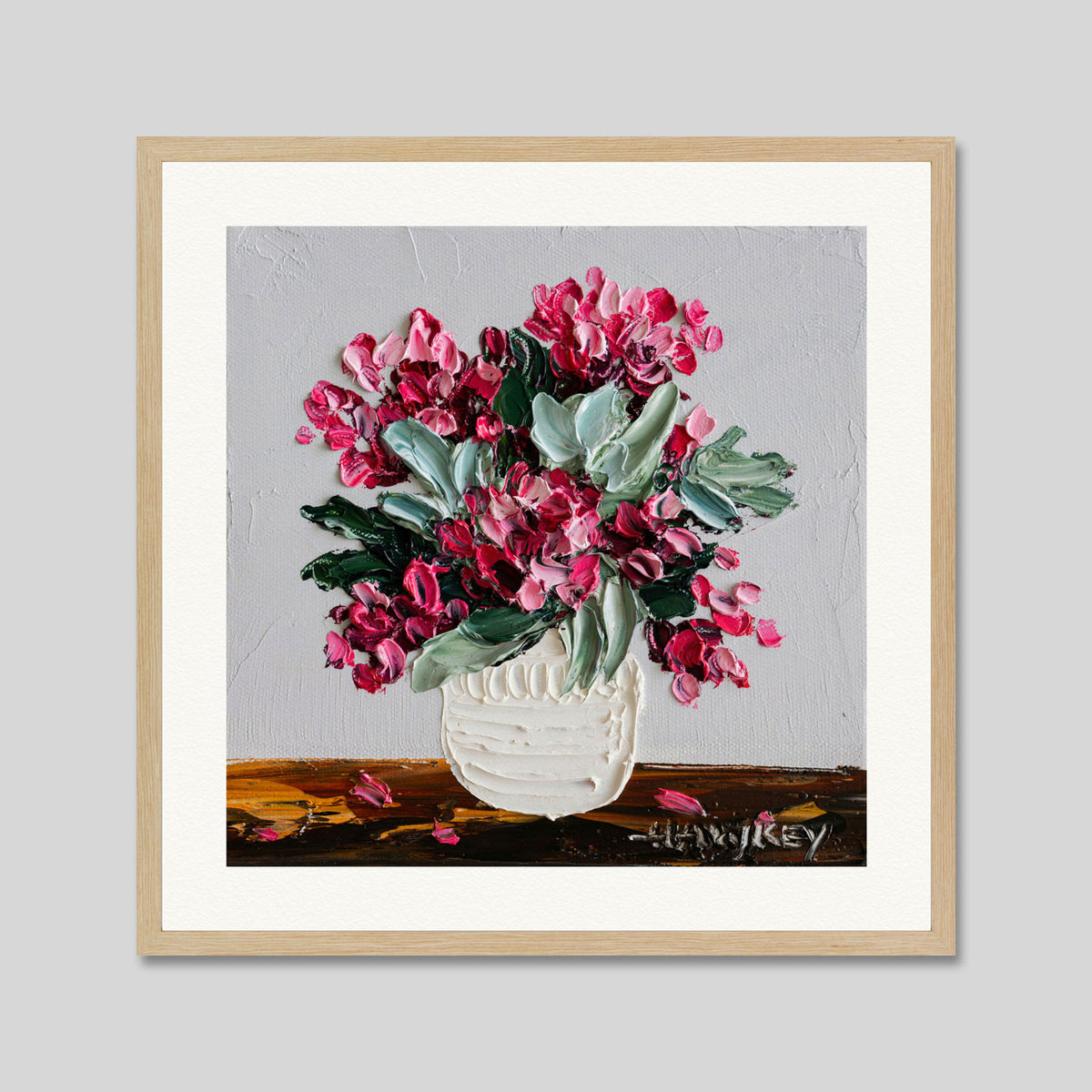 With Love 2 by Angela Hackey Art Print in Natural Frame