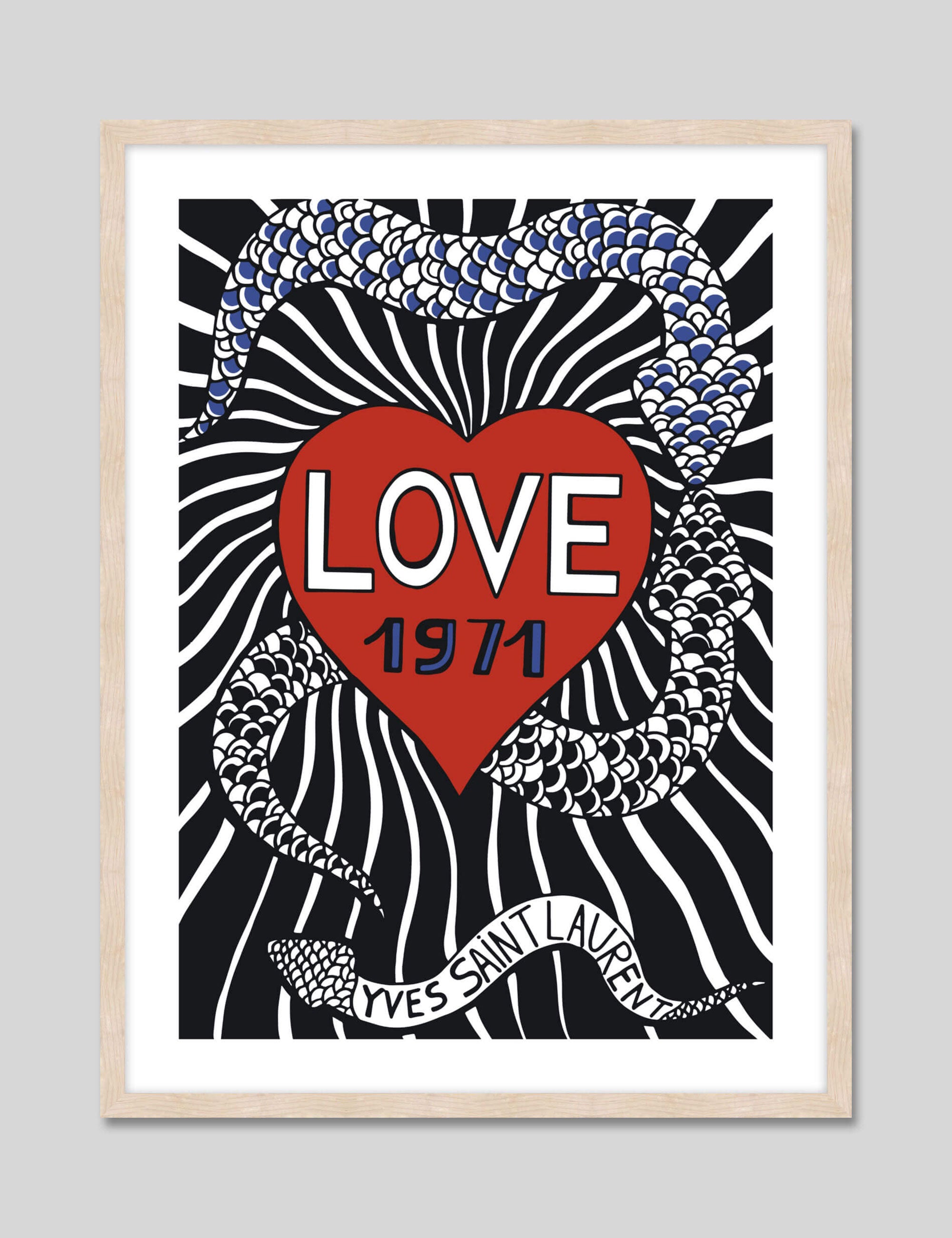 Ysl Poster Print Ysl Vincent Van Gogh Yves Saint Laurent Love 1971