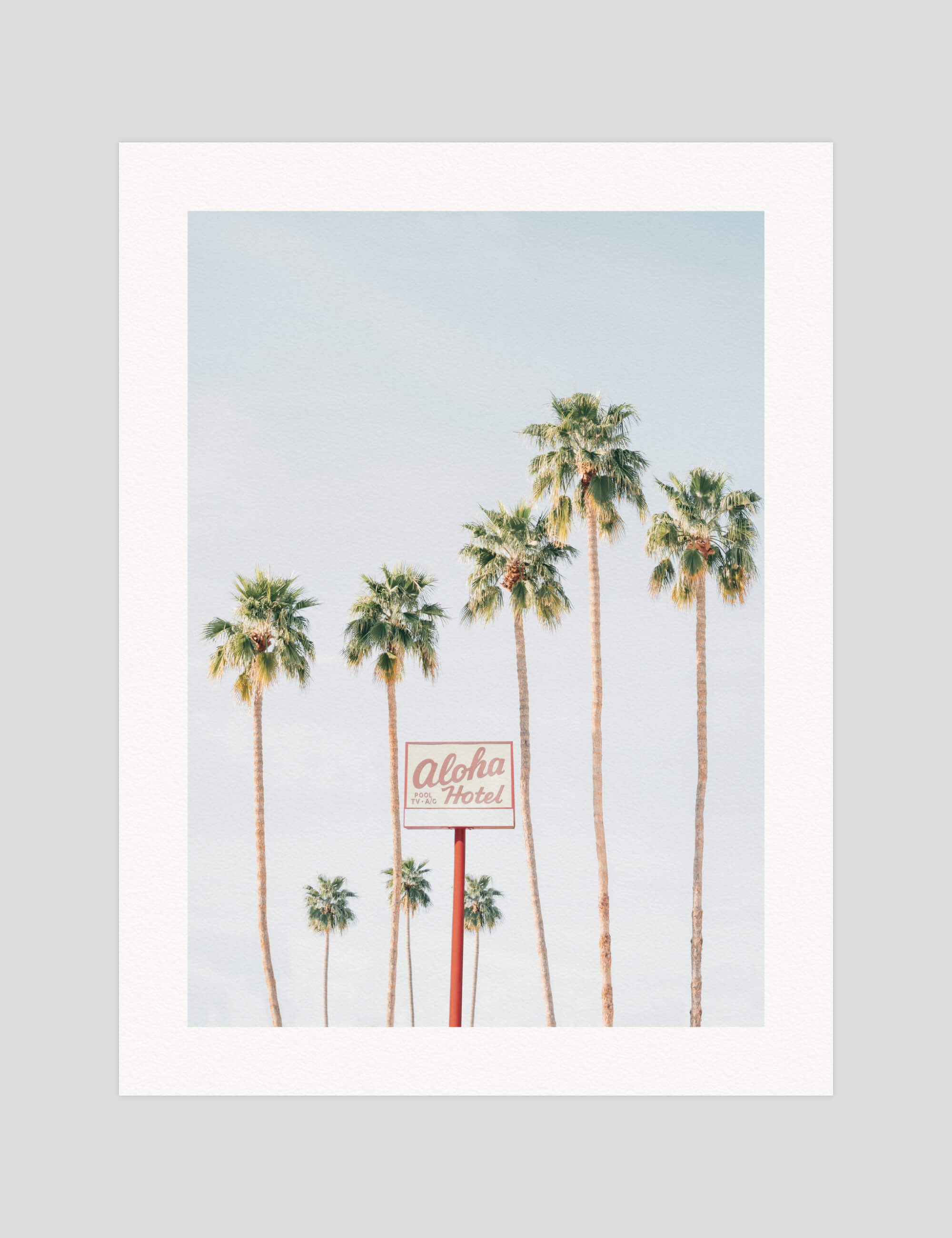 Kathrin Pienaar Aloha Hotel gallery quality photography art print produced using 100% cotton rag textured art paper and pigment based archival inks in New Zealand. 