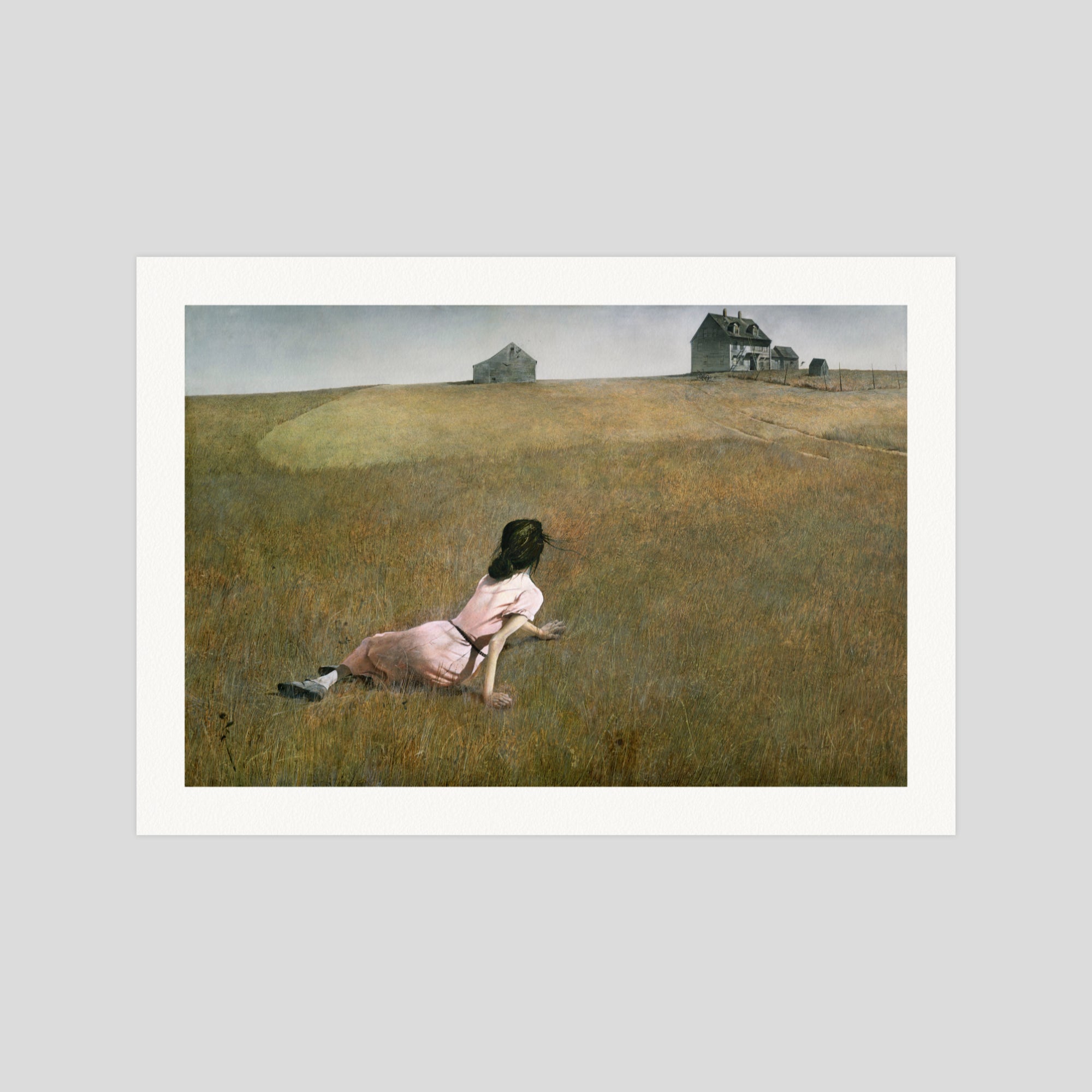 Andrew Wyeth Christina's World gallery quality art print produced using 100% cotton rag textured art paper and pigment based archival inks in New Zealand.
