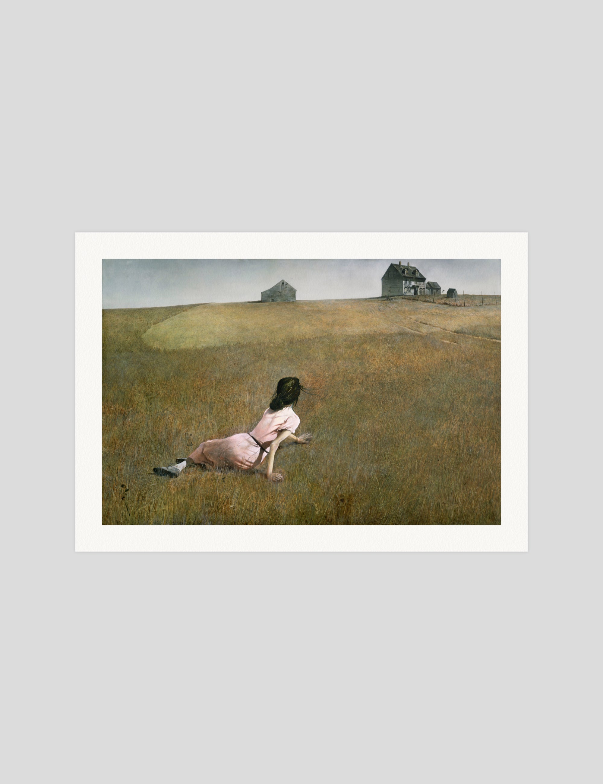 Andrew Wyeth Christina's World gallery quality art print produced using 100% cotton rag textured art paper and pigment based archival inks in New Zealand.