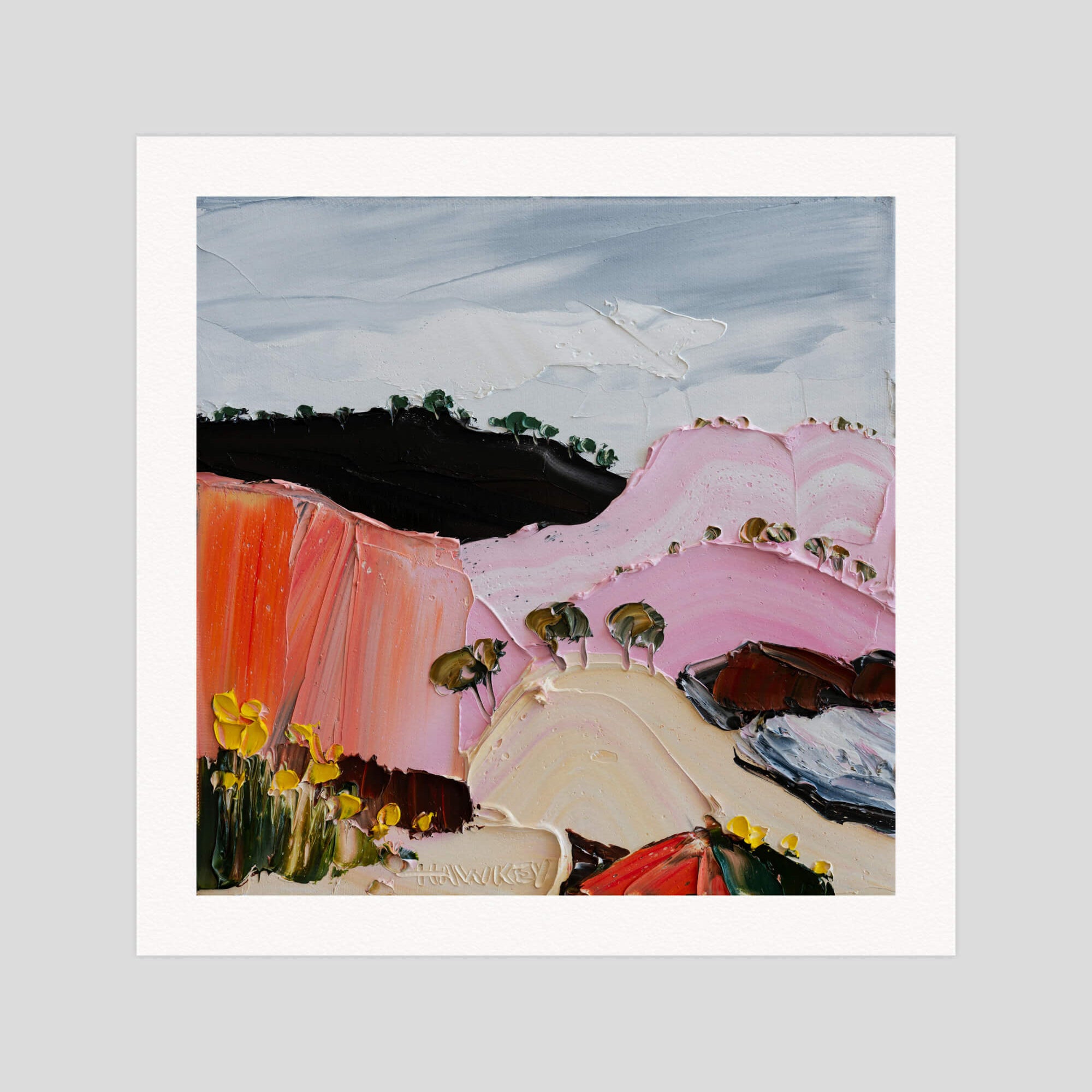Angela Hackey A Little While Longer gallery quality art print produced using 100% cotton rag textured art paper and pigment based archival inks in New Zealand.