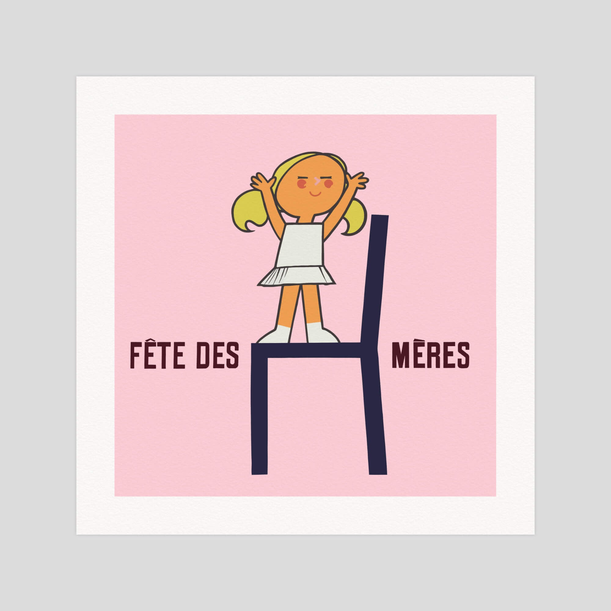 Anon Fete Des Meres gallery quality art print produced using 100% cotton rag textured art paper and pigment based archival inks in New Zealand.