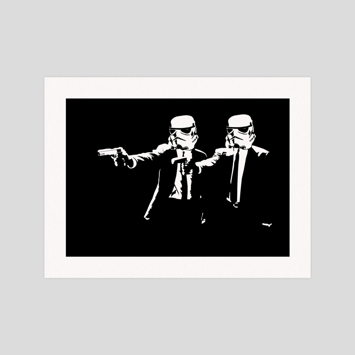 Anon Pulp Fiction Stormtroopers gallery quality art print produced using 100% cotton rag textured art paper and pigment based archival inks in New Zealand.