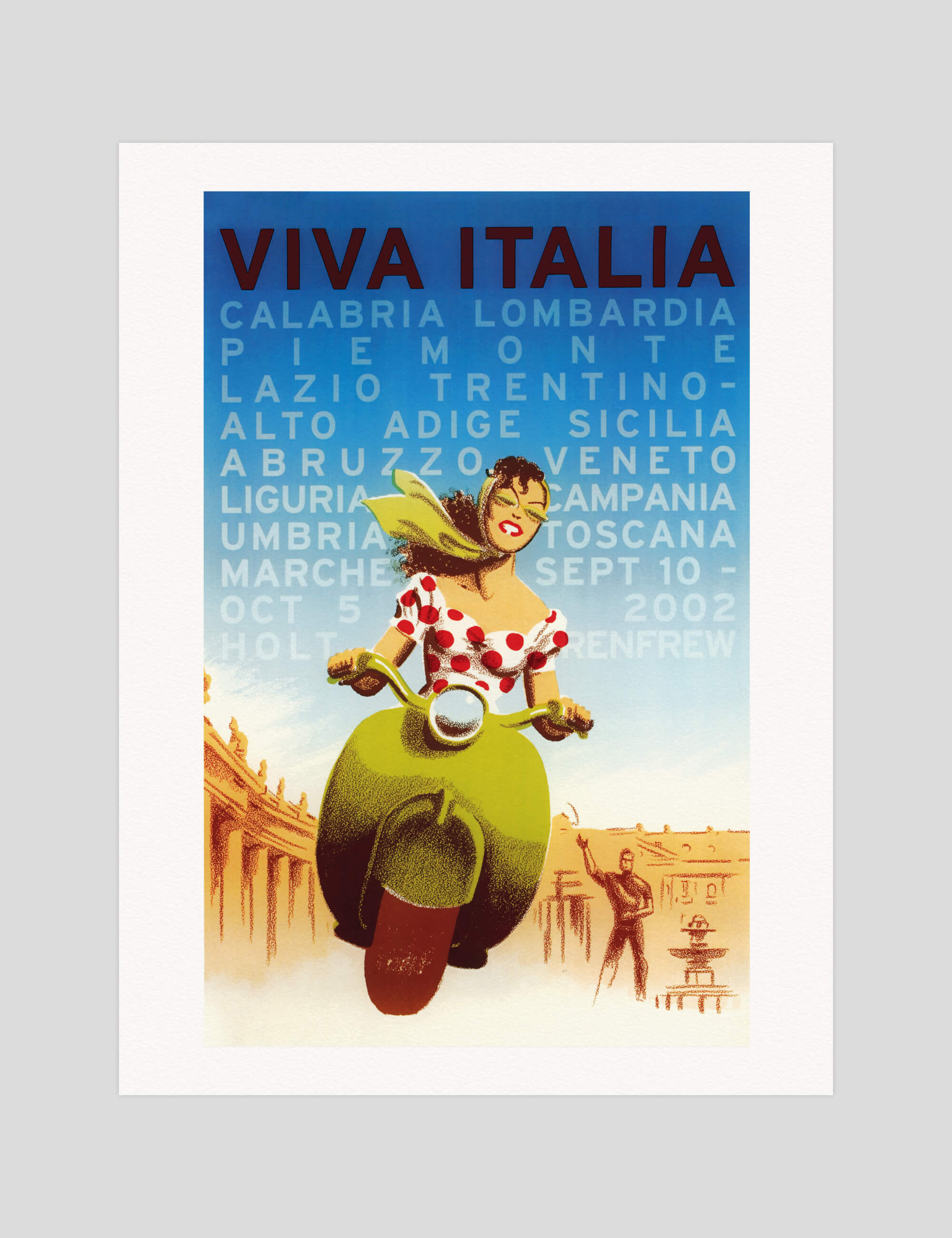 Anon Viva Italia gallery quality art print produced using 100% cotton rag textured art paper and pigment based archival inks in New Zealand.