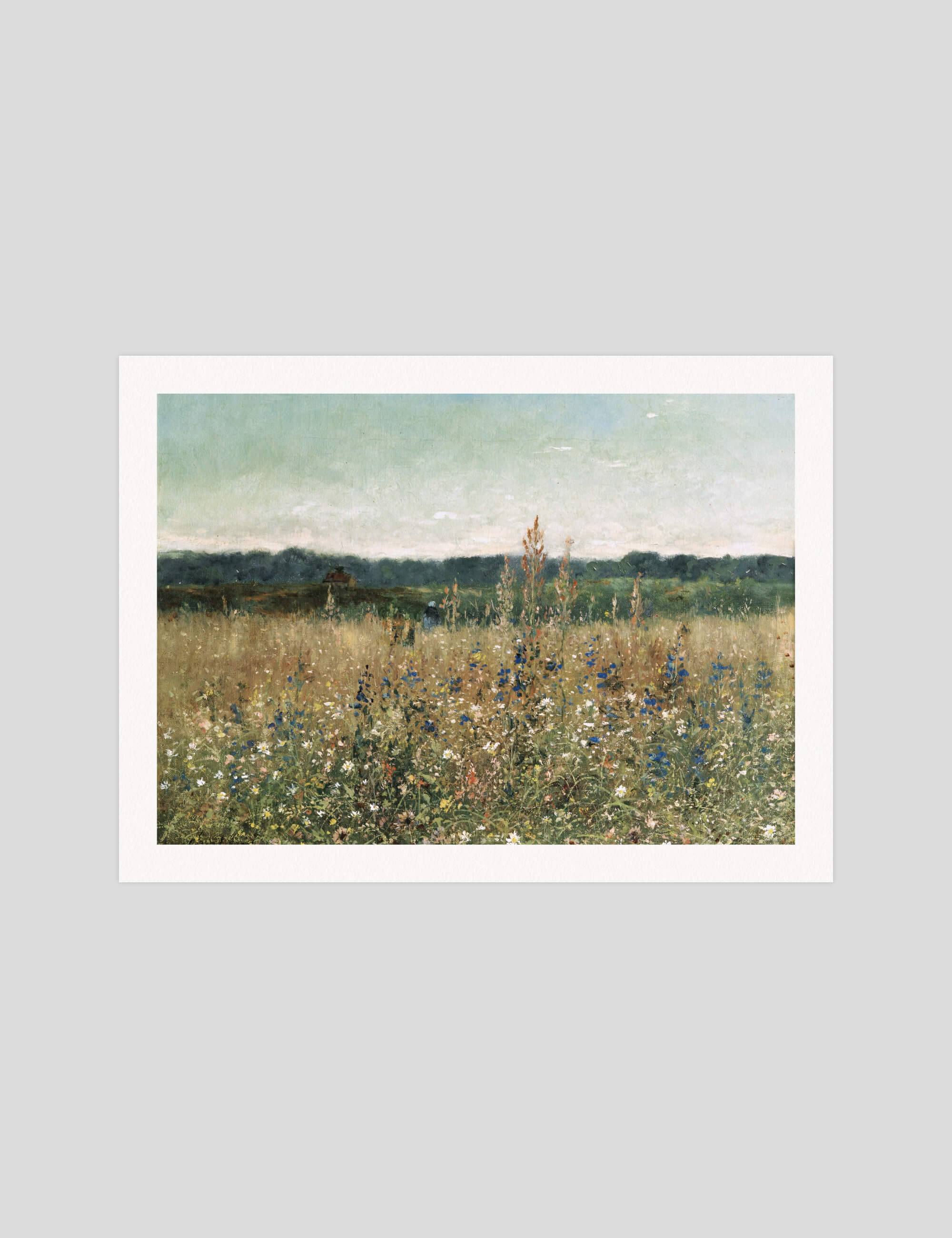 Antoine Chintreuil Flowery Field gallery quality art print produced using 100% cotton rag textured art paper and pigment based archival inks in New Zealand.