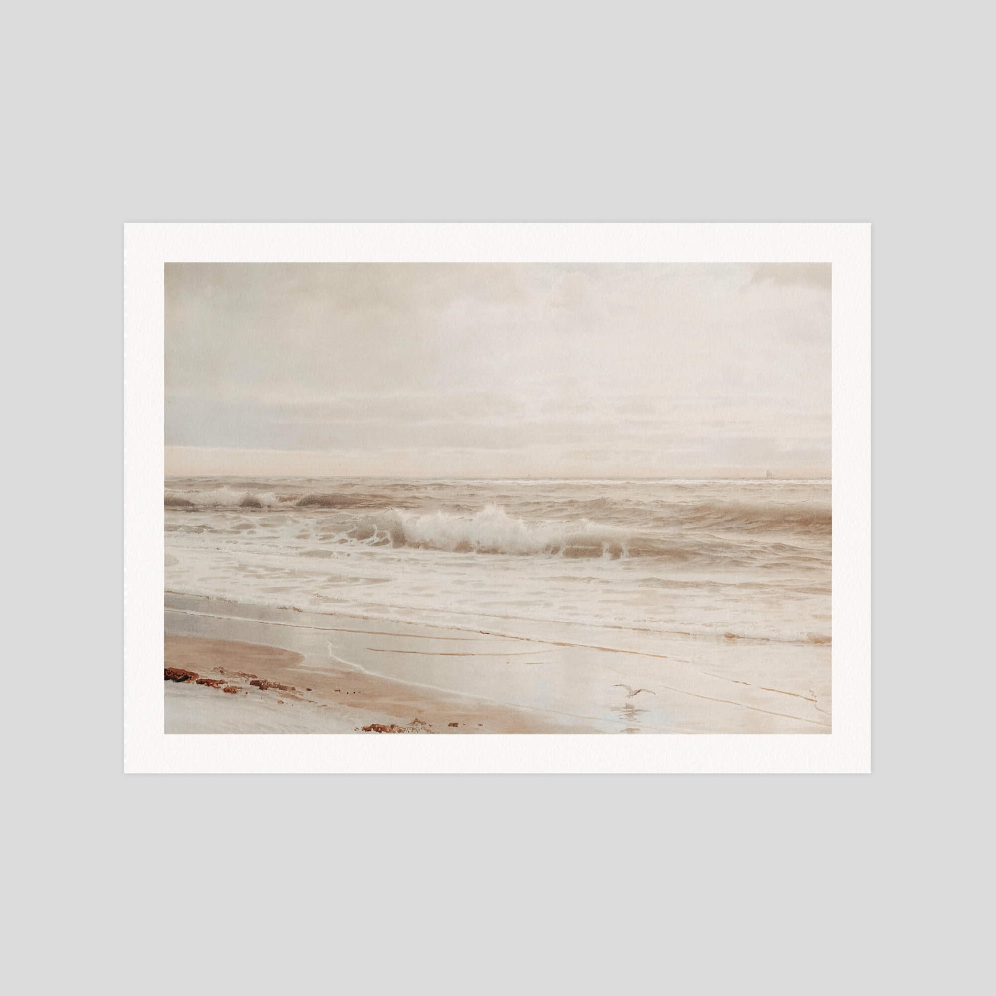 William Trost Richards Atlantic Coast gallery quality art print produced using 100% cotton rag textured art paper and pigment based archival inks in New Zealand.