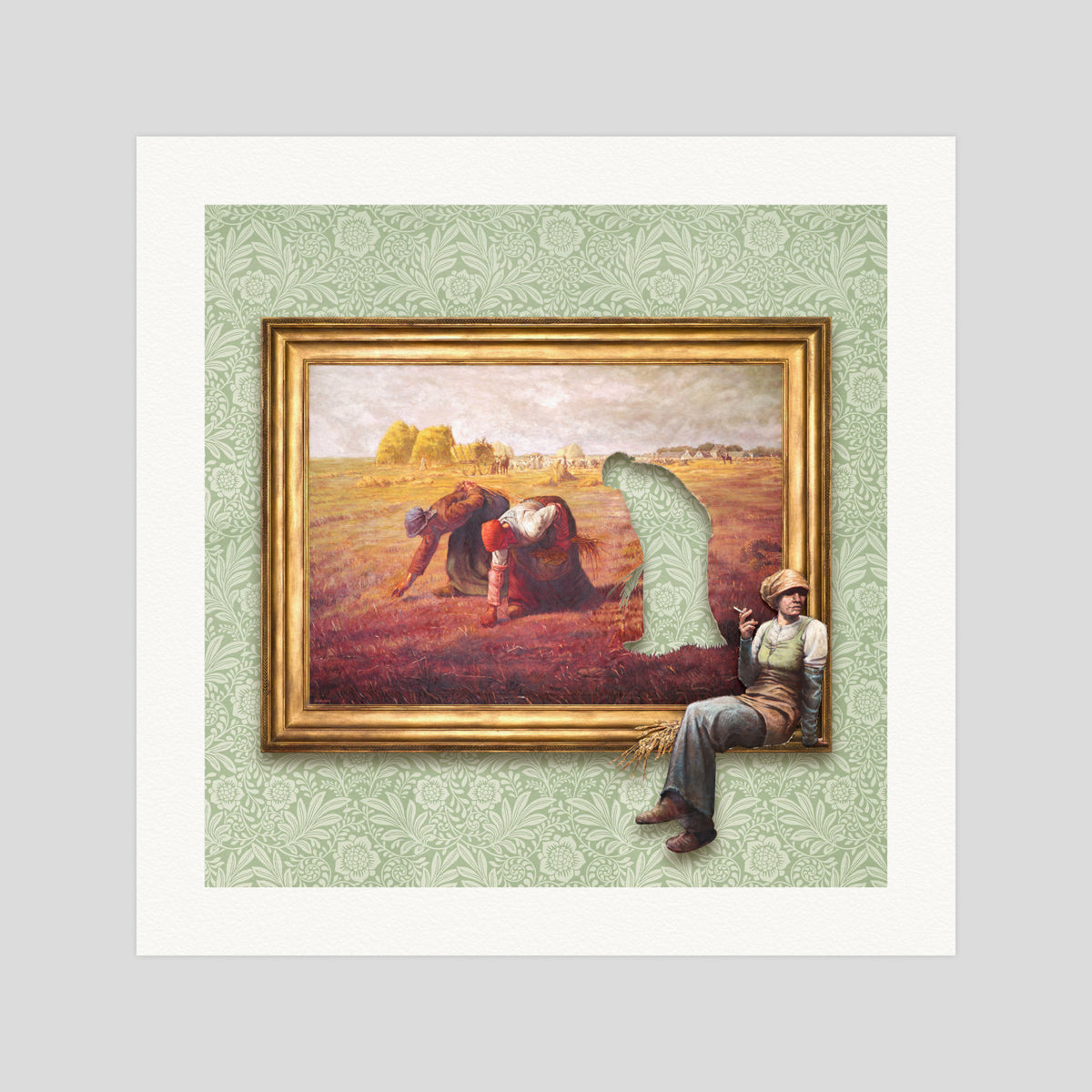 Banksy Agency Job (The Gleaners) gallery quality art print produced using 100% cotton rag textured art paper and pigment based archival inks in New Zealand.