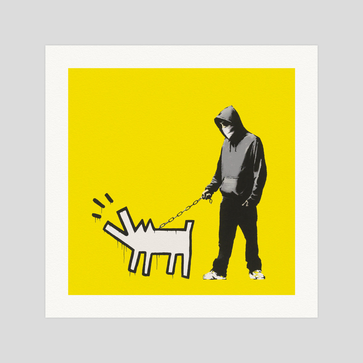 Banksy Choose Your Weapon gallery quality art print produced using 100% cotton rag textured art paper and pigment based archival inks in New Zealand.