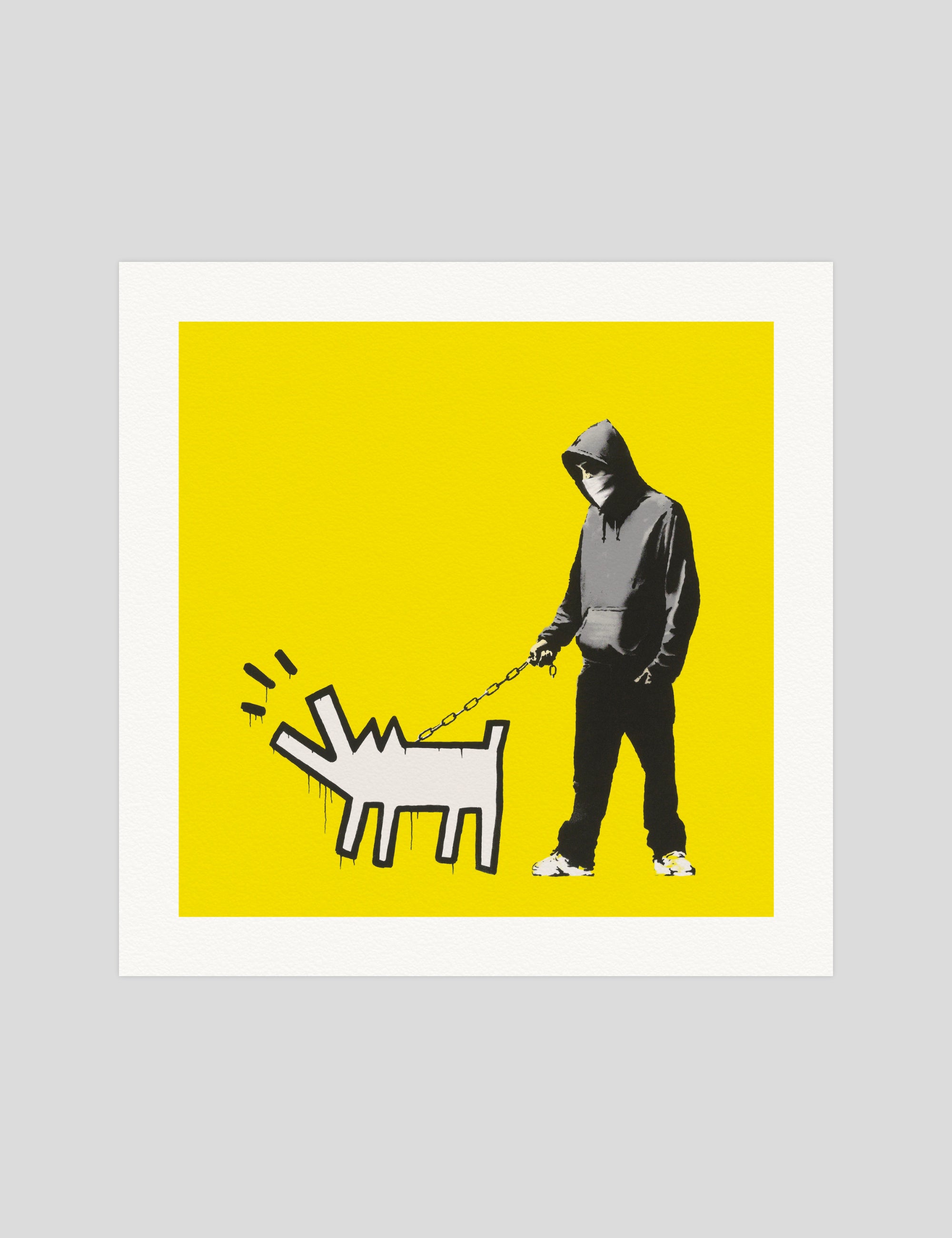 Banksy Choose Your Weapon gallery quality art print produced using 100% cotton rag textured art paper and pigment based archival inks in New Zealand.