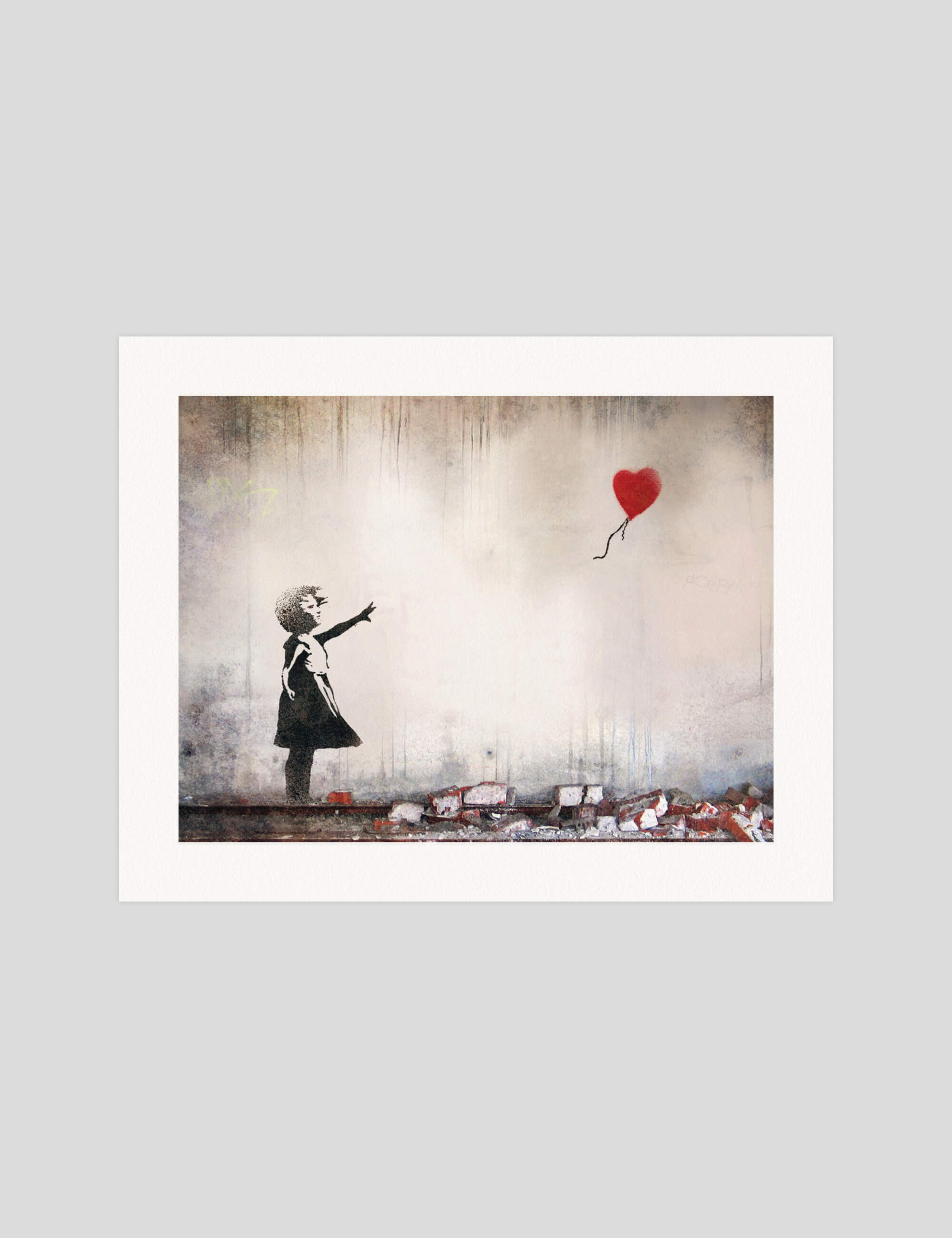 Girl With a Red Balloon Art Print by Banksy | Pop Motif