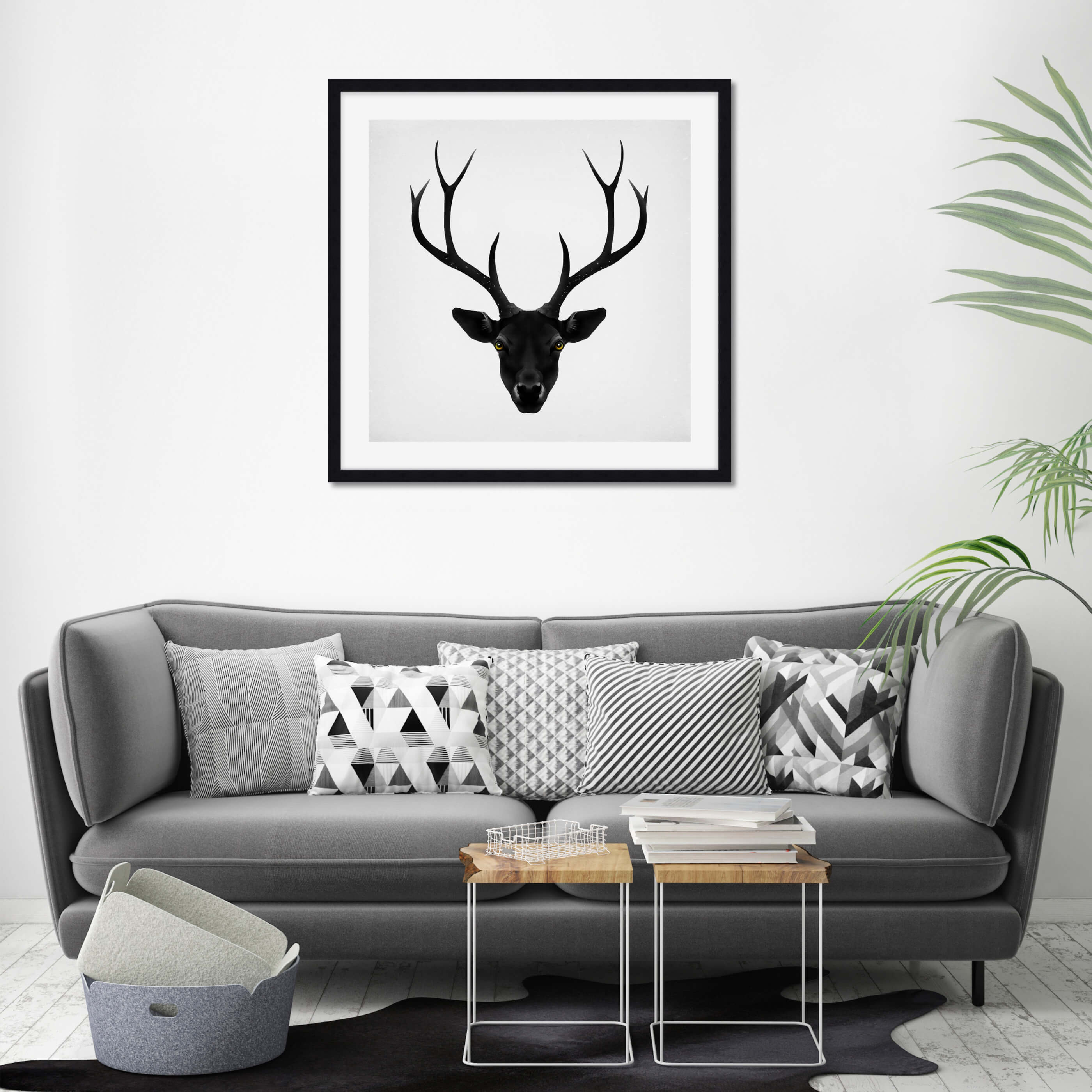 The Black Deer by Ruben Ireland Art Print